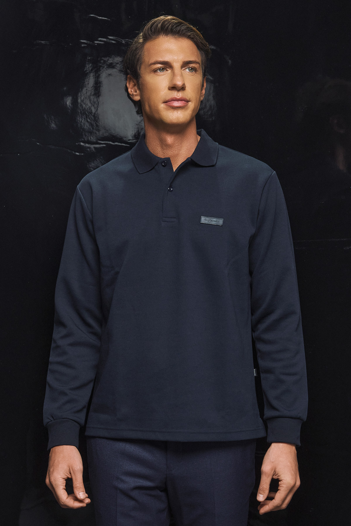 Guy Laroche Μπλούζα Πόλο Βαμβακερή σε Μπλε Χρώμα με Regular Fit - Image 5