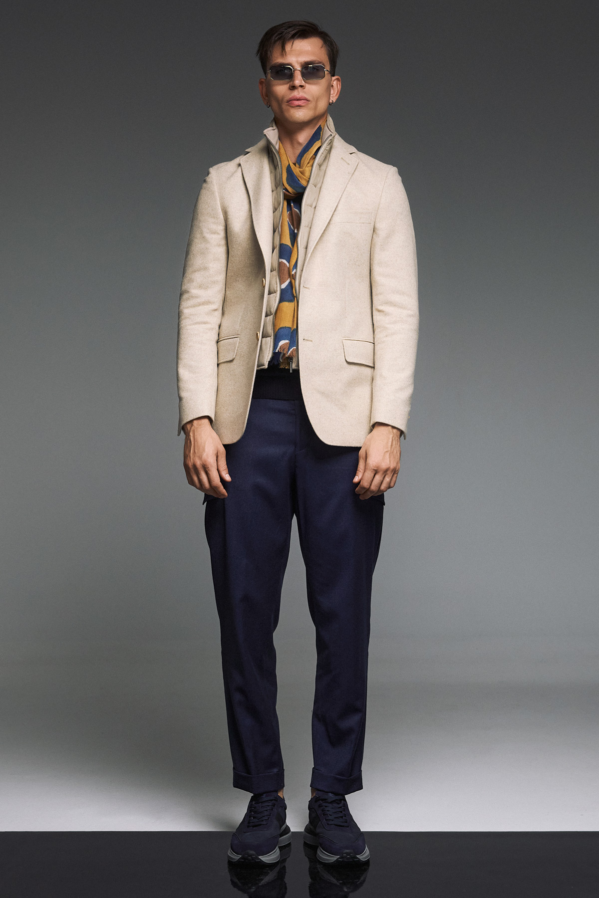 Bizzaro Σακάκι Γιλεκούχο σε ECRU Χρώμα και Slim Fit - Image 8