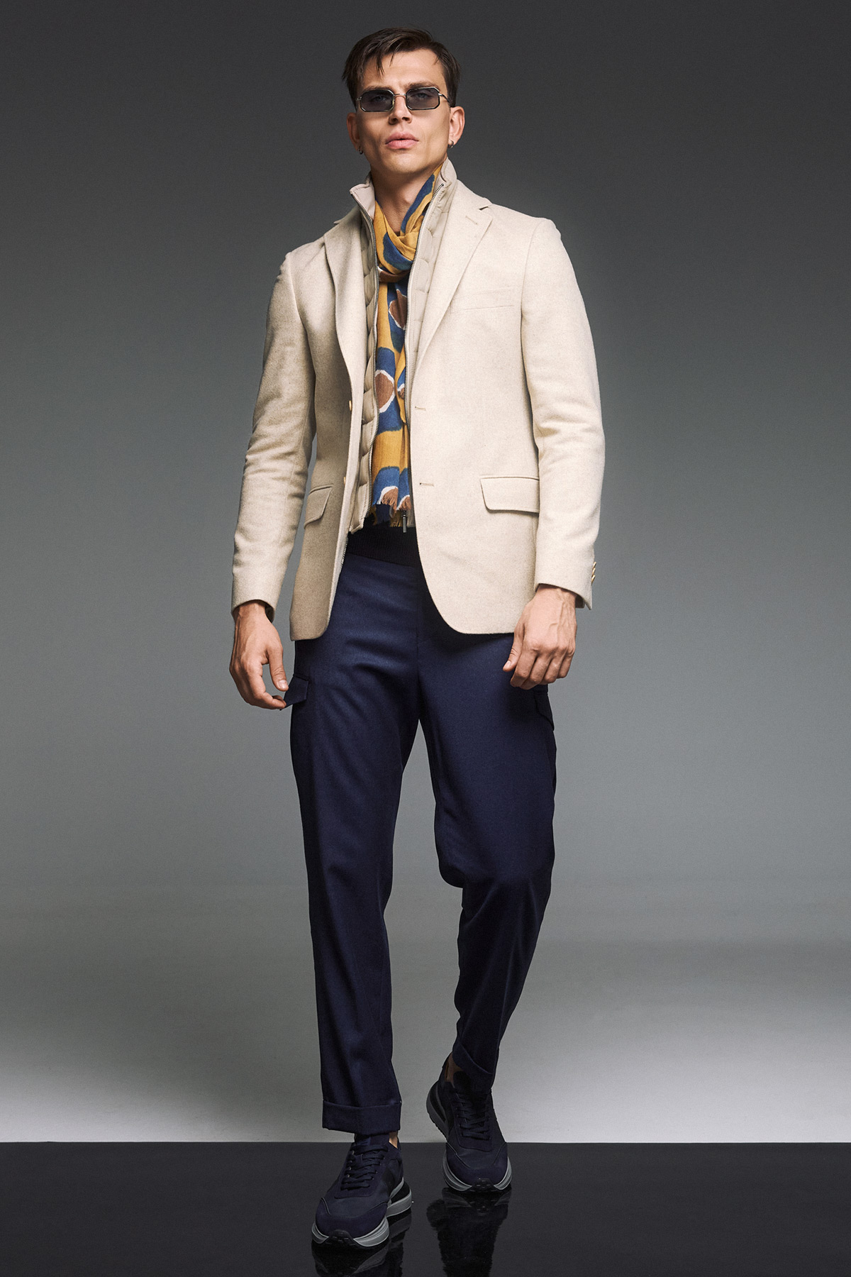 Bizzaro Σακάκι Γιλεκούχο σε ECRU Χρώμα και Slim Fit - Image 7