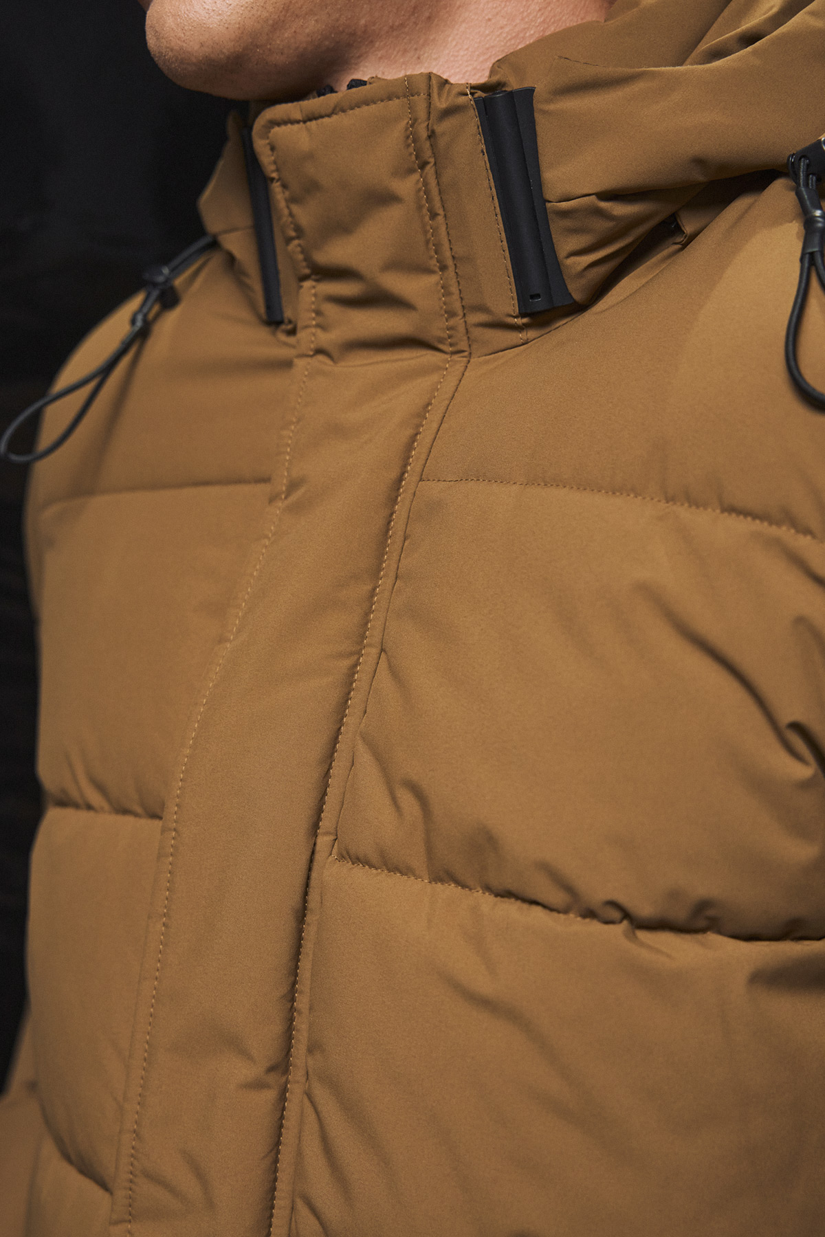BZR Μπουφάν Puffer με Κουκούλα σε Light Brown Χρώμα - Image 10
