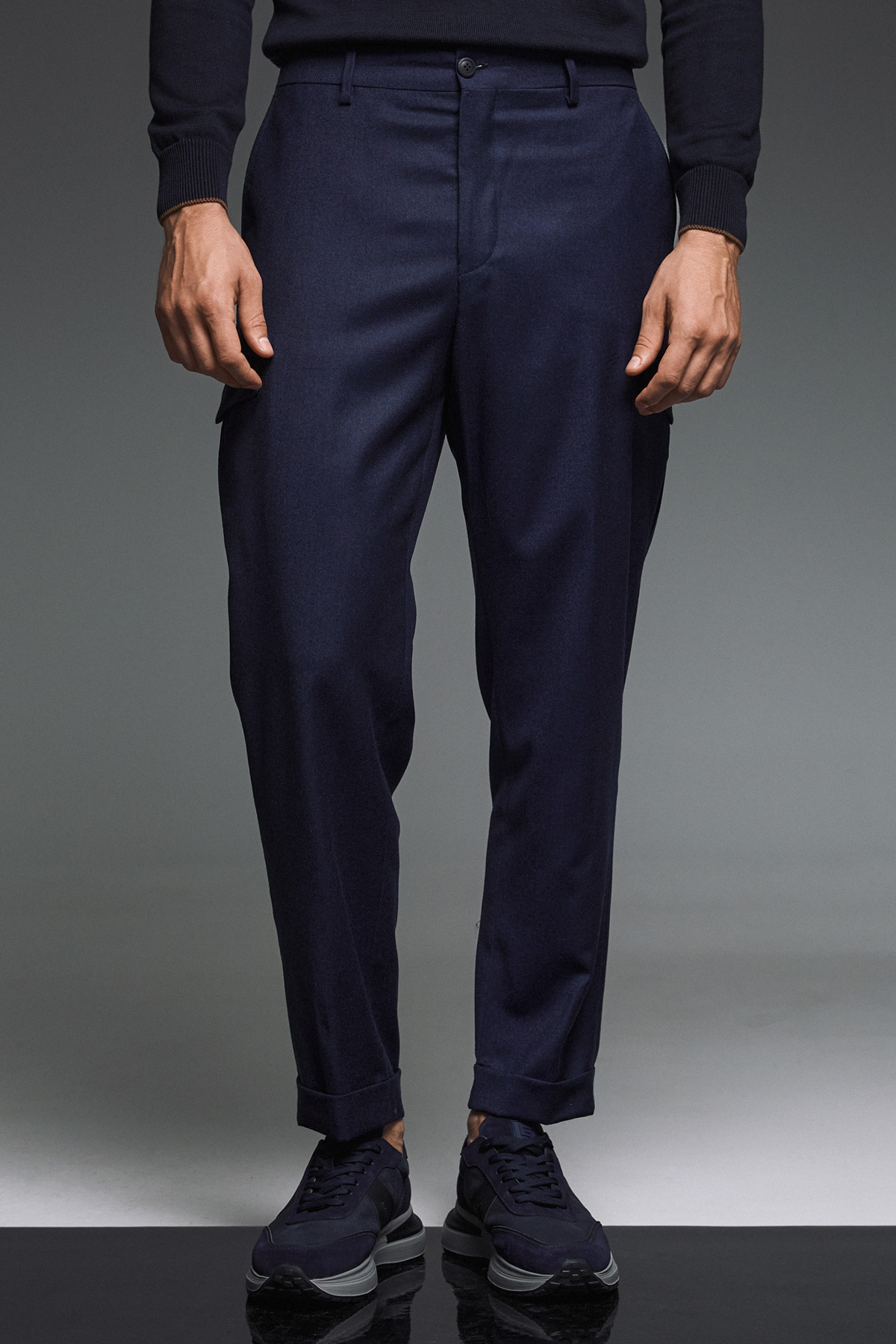 Alternative view of BIZZARO Παντελόνι Cargo Ολόμαλλο σε Μπλε  Χρώμα