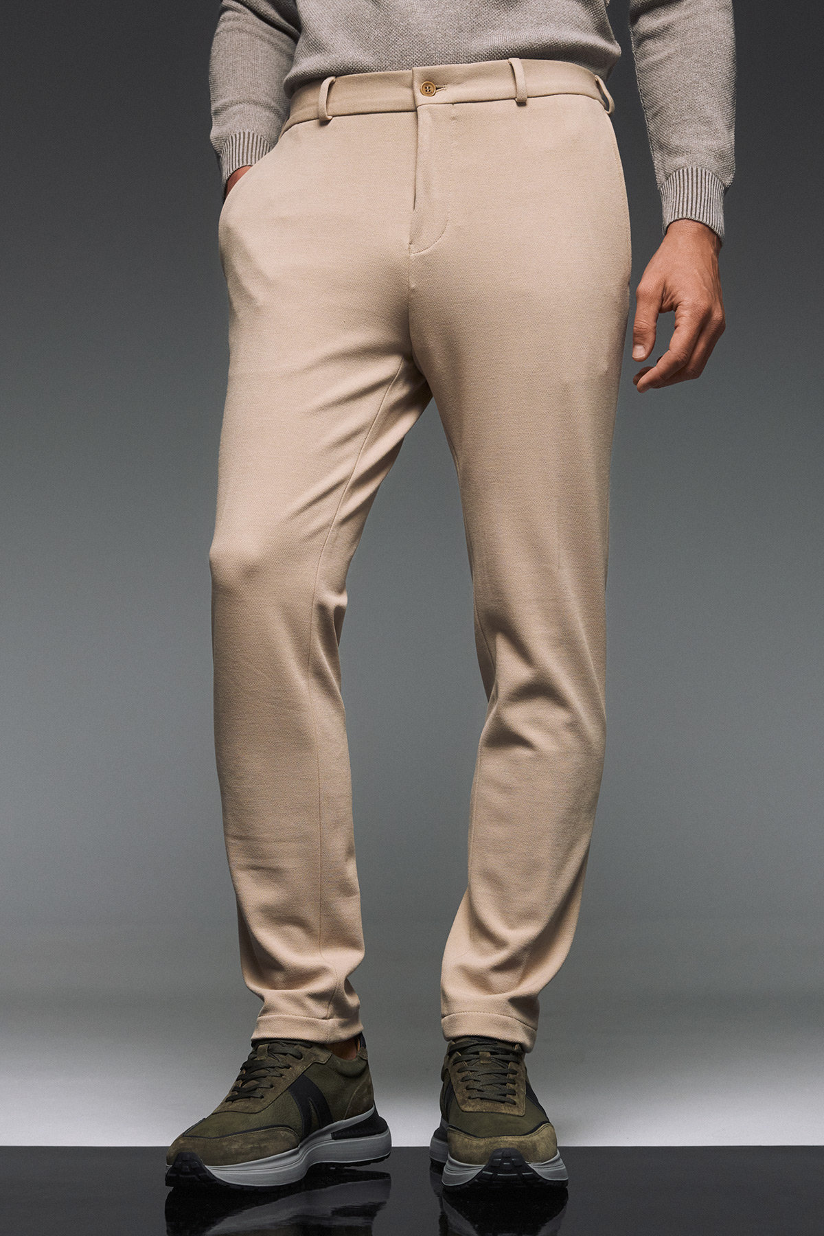 Guy Laroche Παντελόνι με Λάστιχοι σε Κρεμ Χρώμα