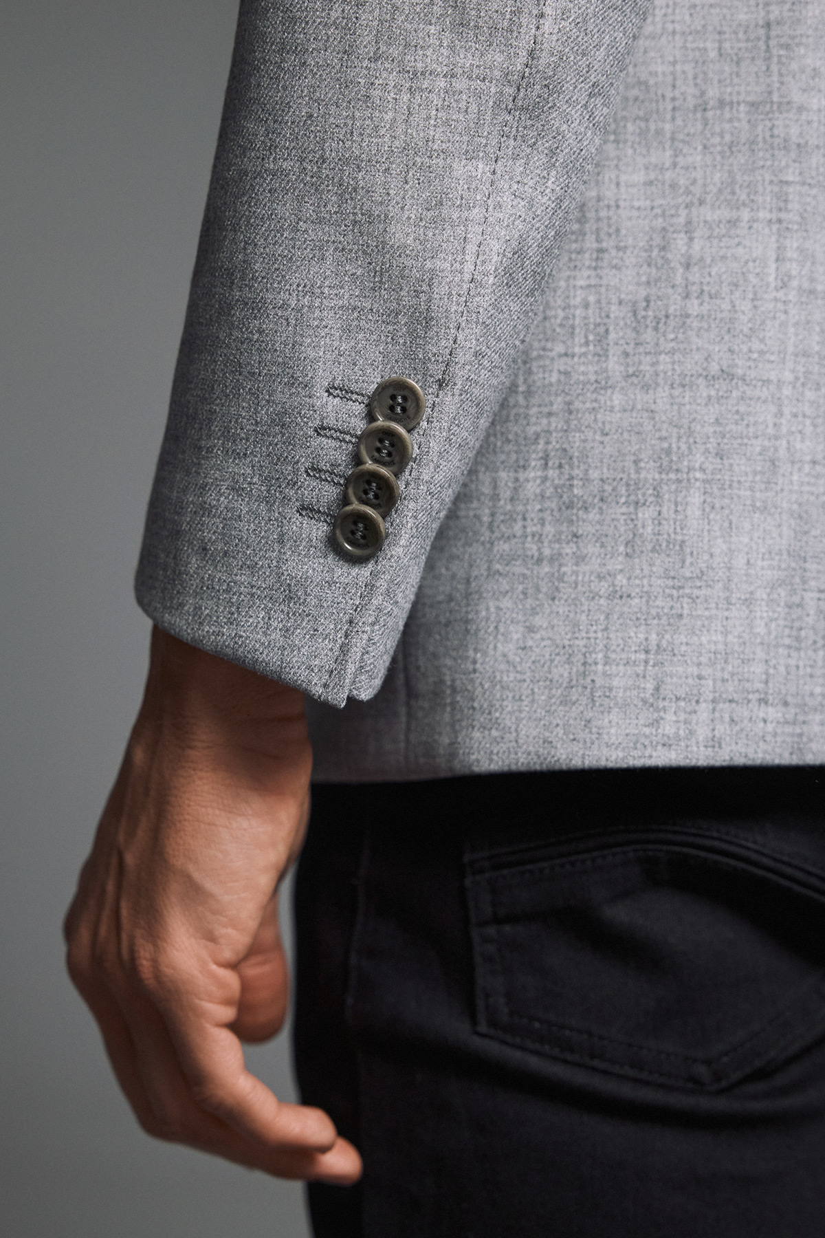 Guy Laroche Σακάκι Γιλεκούχο σε Ανοικτό Γκρι Χρώμα και Slim Fit - Image 3