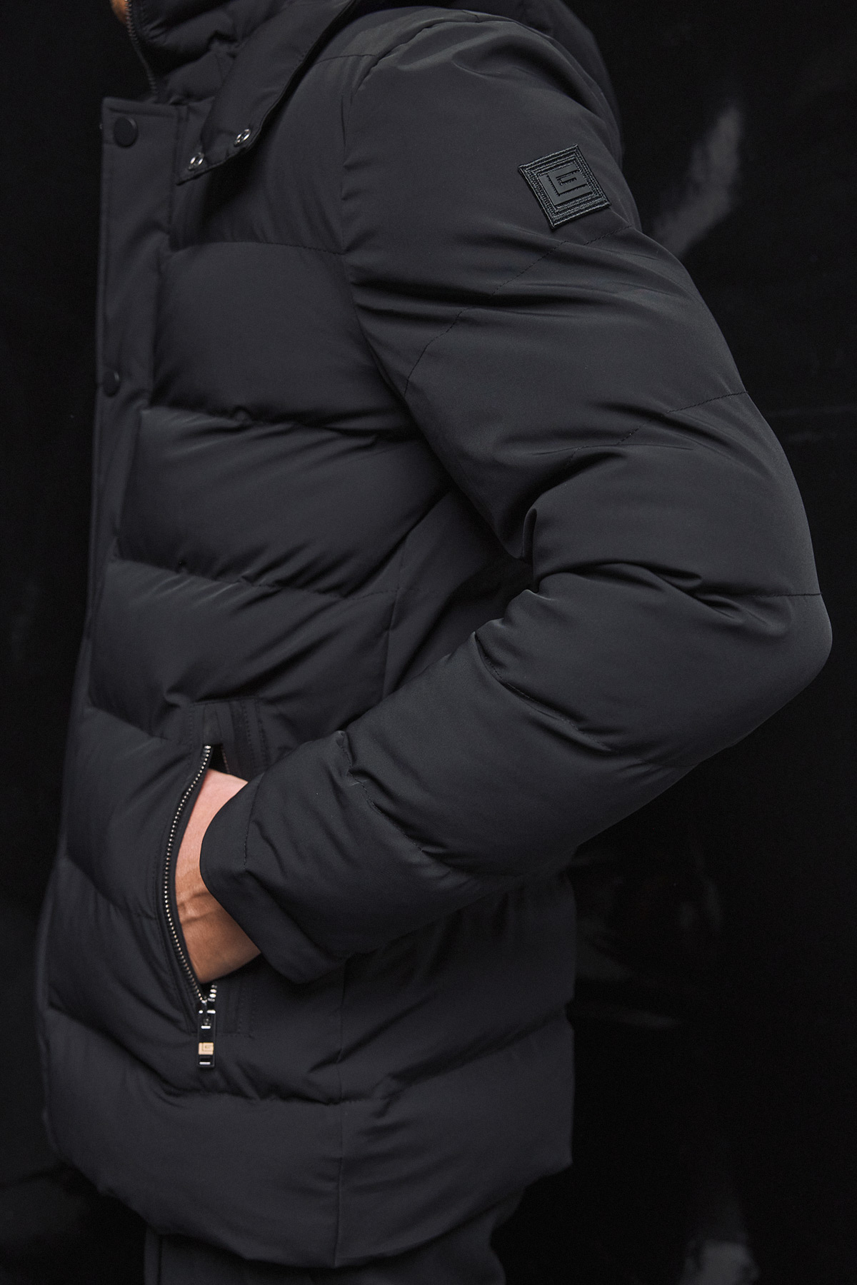 Guy Laroche Τζάκετ τύπου Puffer σε Μαύρο Χρώμα - Image 9