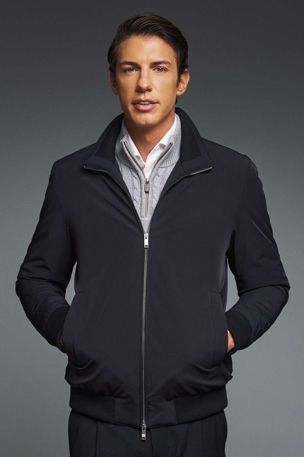 Guy Laroche Μπουφάν τύπου Bomber σε Μαύρο Χρώμα - Image 8
