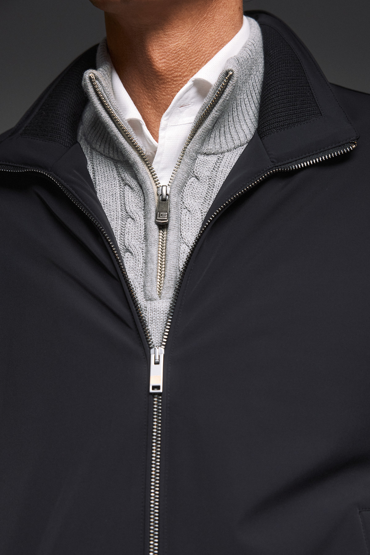 Guy Laroche Μπουφάν τύπου Bomber σε Μαύρο Χρώμα - Image 9