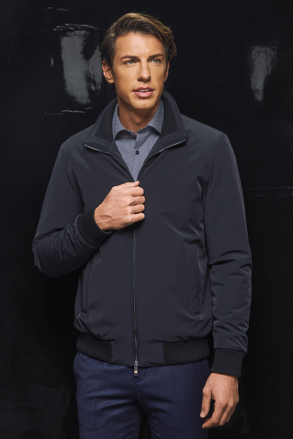 Guy Laroche Μπουφάν τύπου Bomber σε Μπλε Χρώμα - Image 2