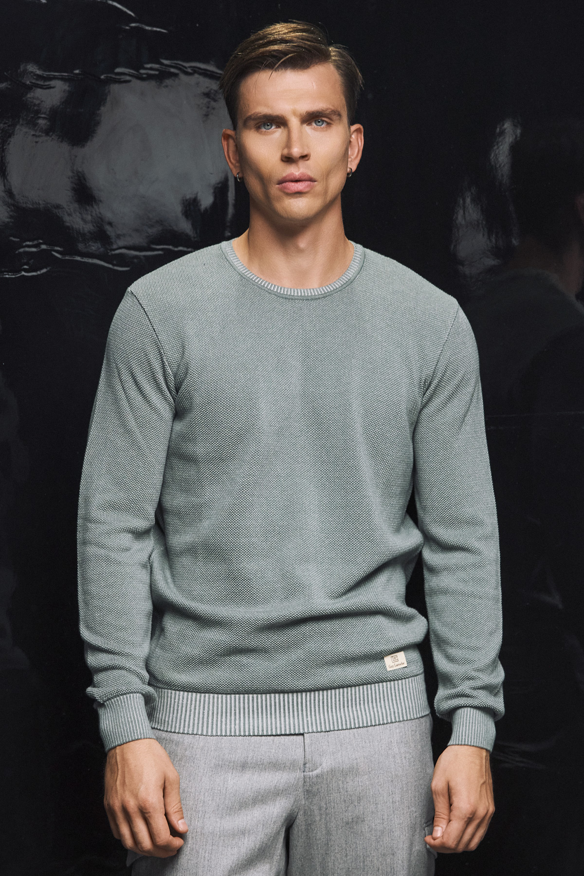 Guy Laroche Μπλούζα Λαιμόκοψη Βαμβακερή  σε MINT Χρώμα  με Regular Fit