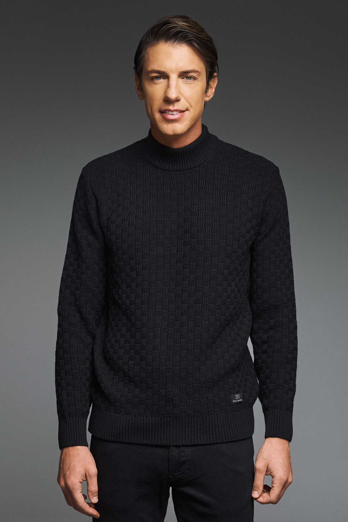 Alternative view of Guy Laroche Μπλούζα Λουπέτο Βαμβακερή  σε Χρώμα BLACK με Regular Fit