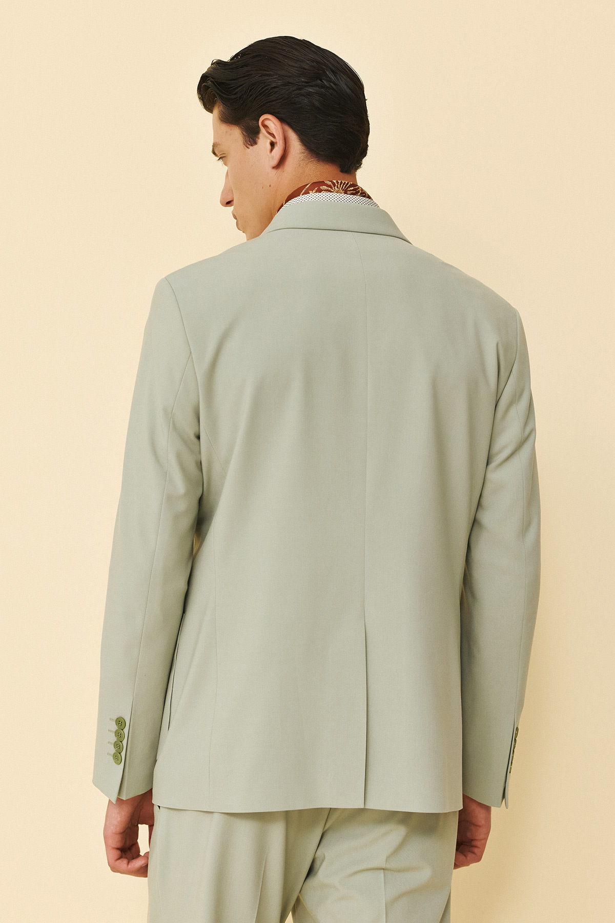 Bizzaro Κοστούμι Σταυρωτό CROSS-098R σε Menta Χρώμα και Slim Fit Εφαρμογή - Image 7