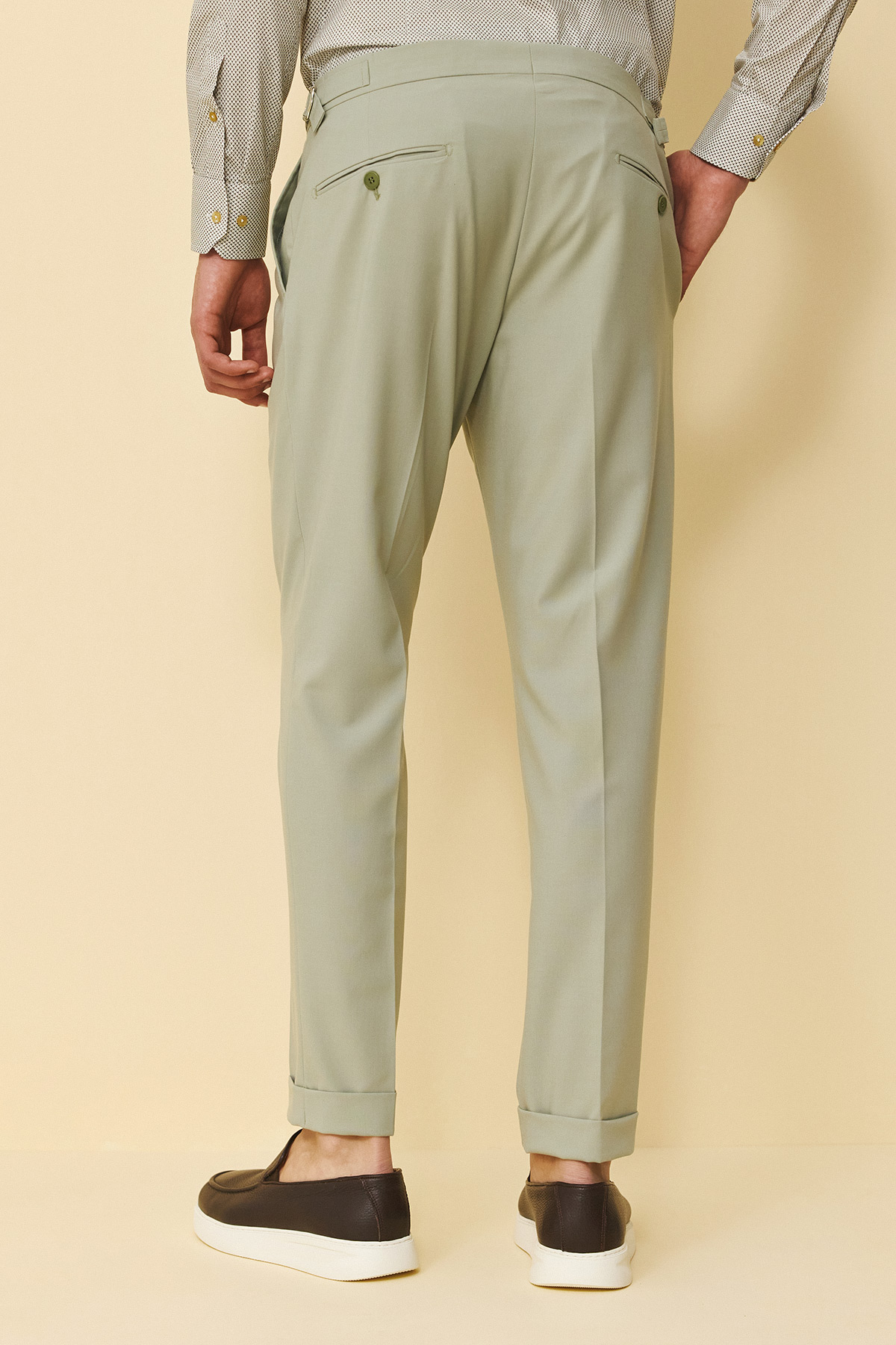 Bizzaro Κοστούμι Σταυρωτό CROSS-098R σε Menta Χρώμα και Slim Fit Εφαρμογή - Image 11