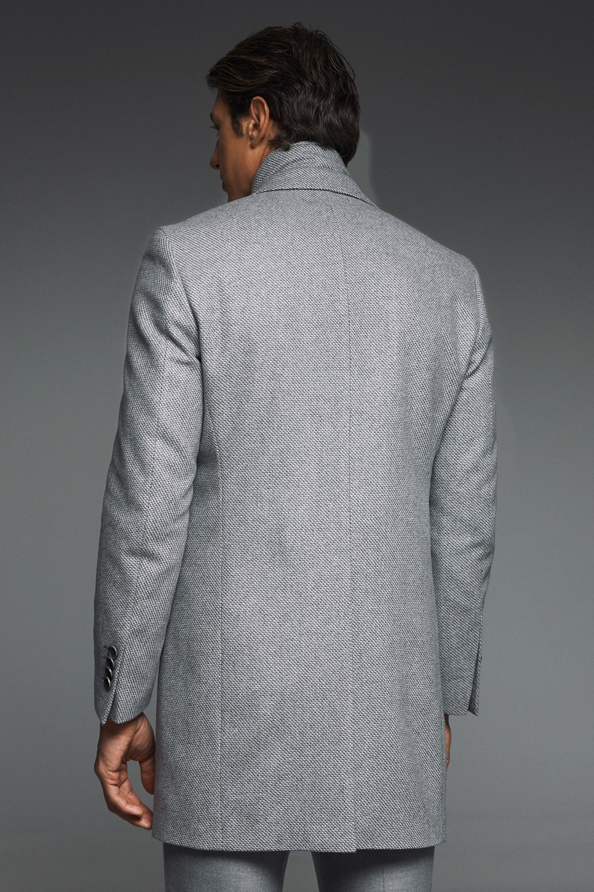 Guy Laroche Παλτό Παρκά Γιλεκούχο σε Γκρι Χρώμα - Image 8