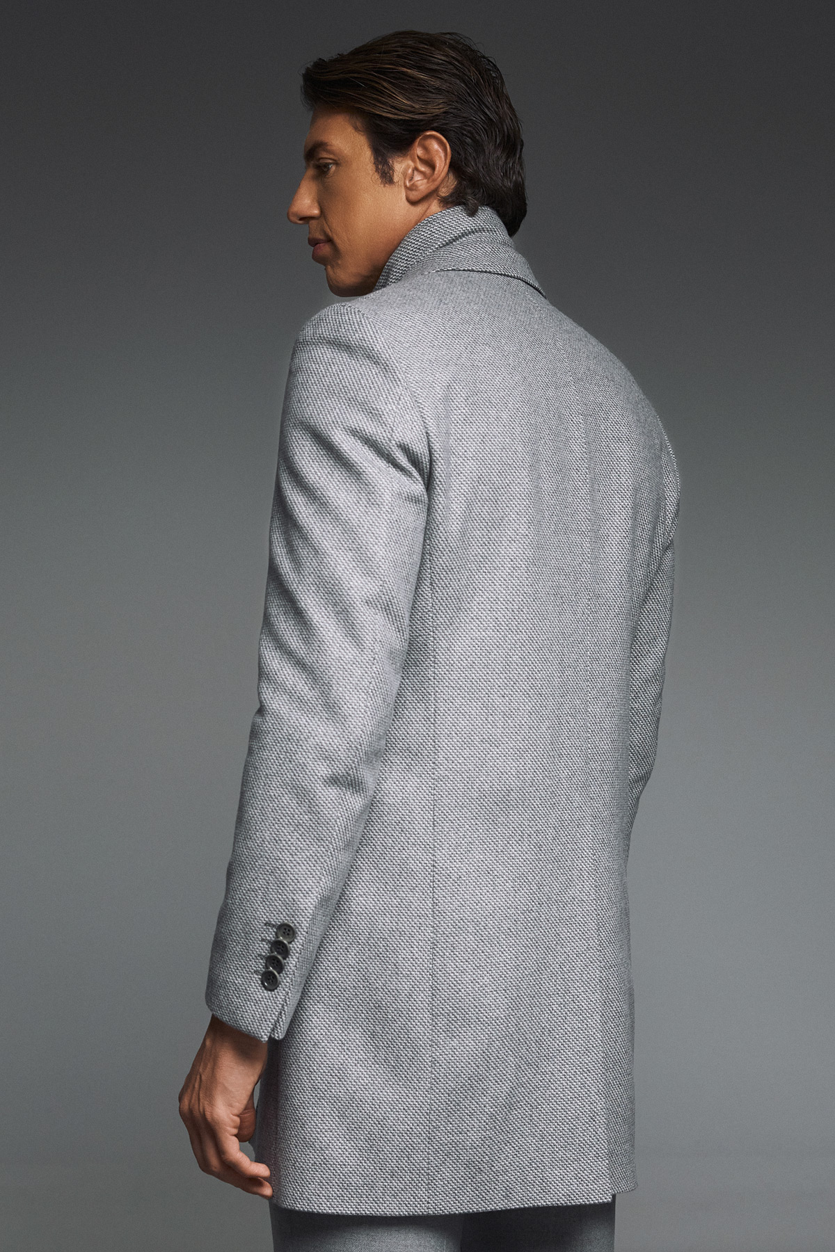 Guy Laroche Παλτό Παρκά Γιλεκούχο σε Γκρι Χρώμα - Image 9