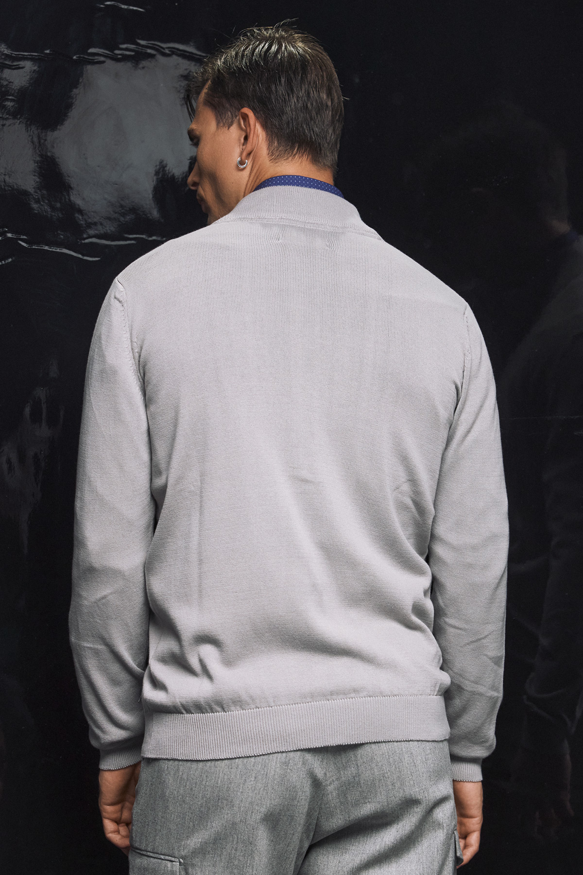 Guy Laroche Ζακέτα Βαμβακερή Χρώμα του Πάγου σε Classic Fit - Image 8