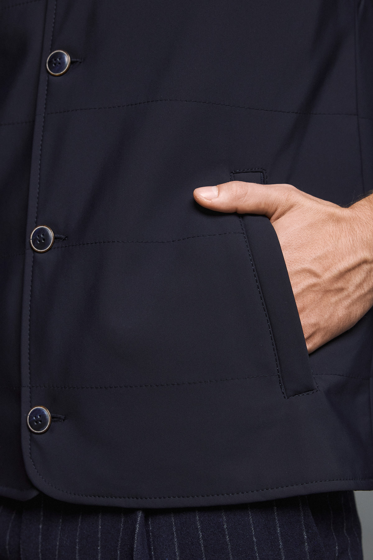 Bizzaro Ανδρικό Γιλέκο σε Slim Fit σε Μπλε Χρώμα - Image 7