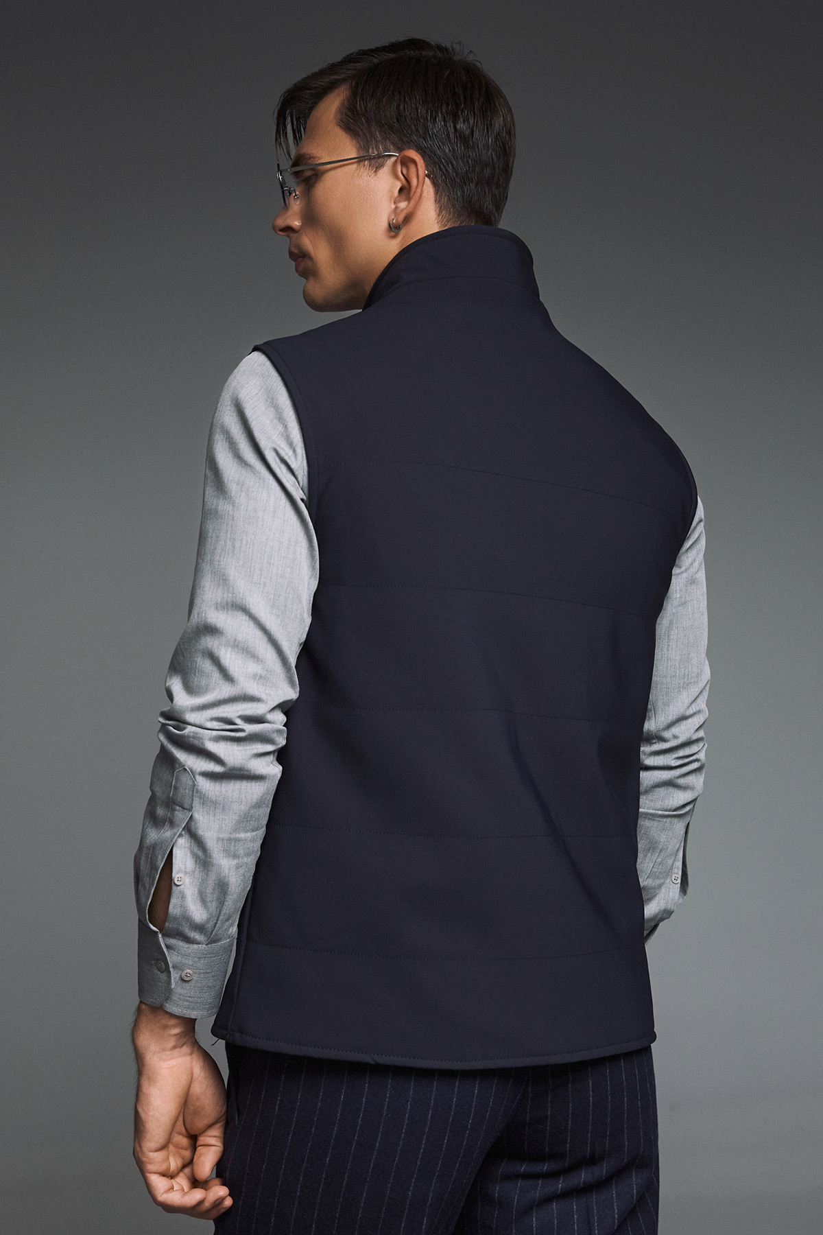 Bizzaro Ανδρικό Γιλέκο σε Slim Fit σε Μπλε Χρώμα - Image 8