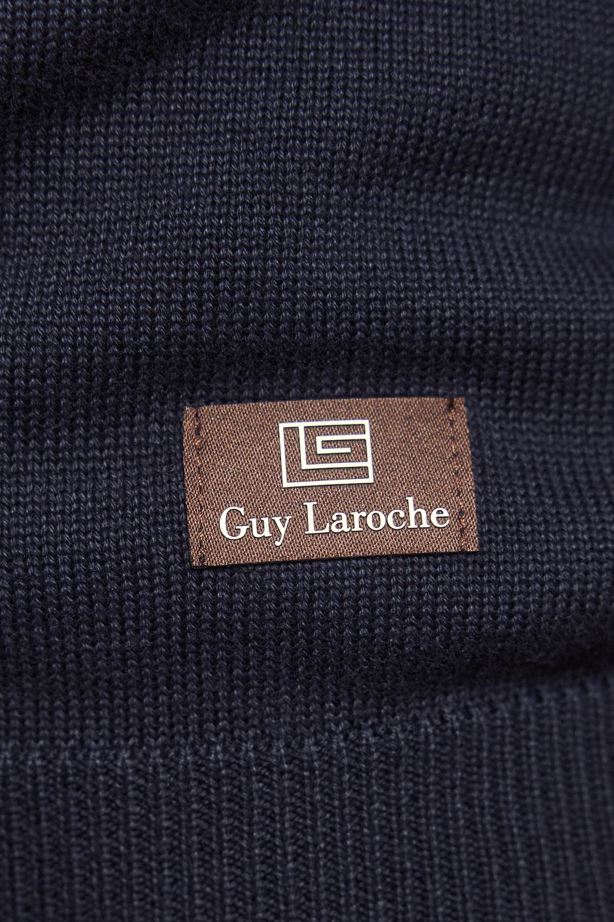 Guy Laroche Μπλούζα Λαιμόκοψη Βαμβακερή σε Χρώμα Μπλει με Regular Fit - Image 4