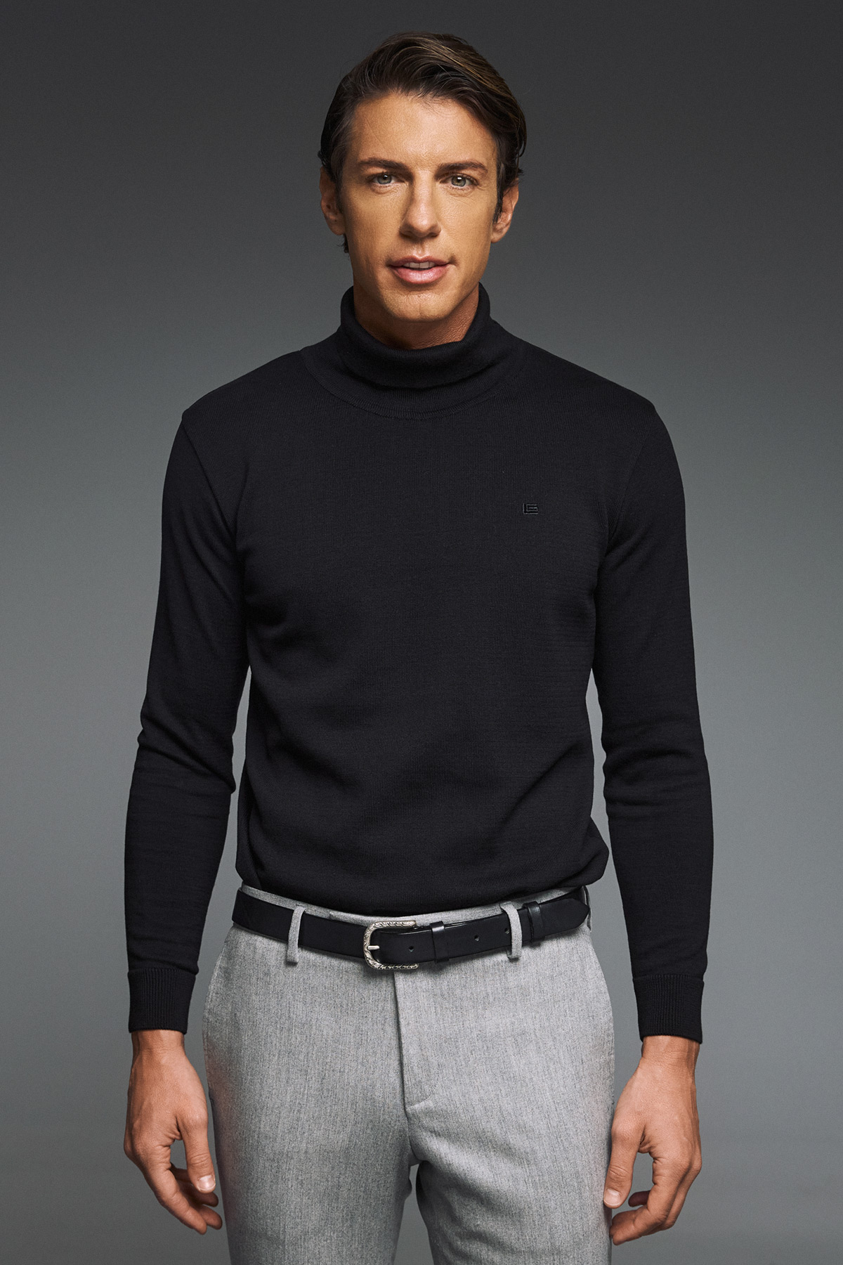 Alternative view of Guy Laroche Μπλούζα Ζιβάγκο Βαμβακερή σε Χρώμα BLACK με Regular Fit