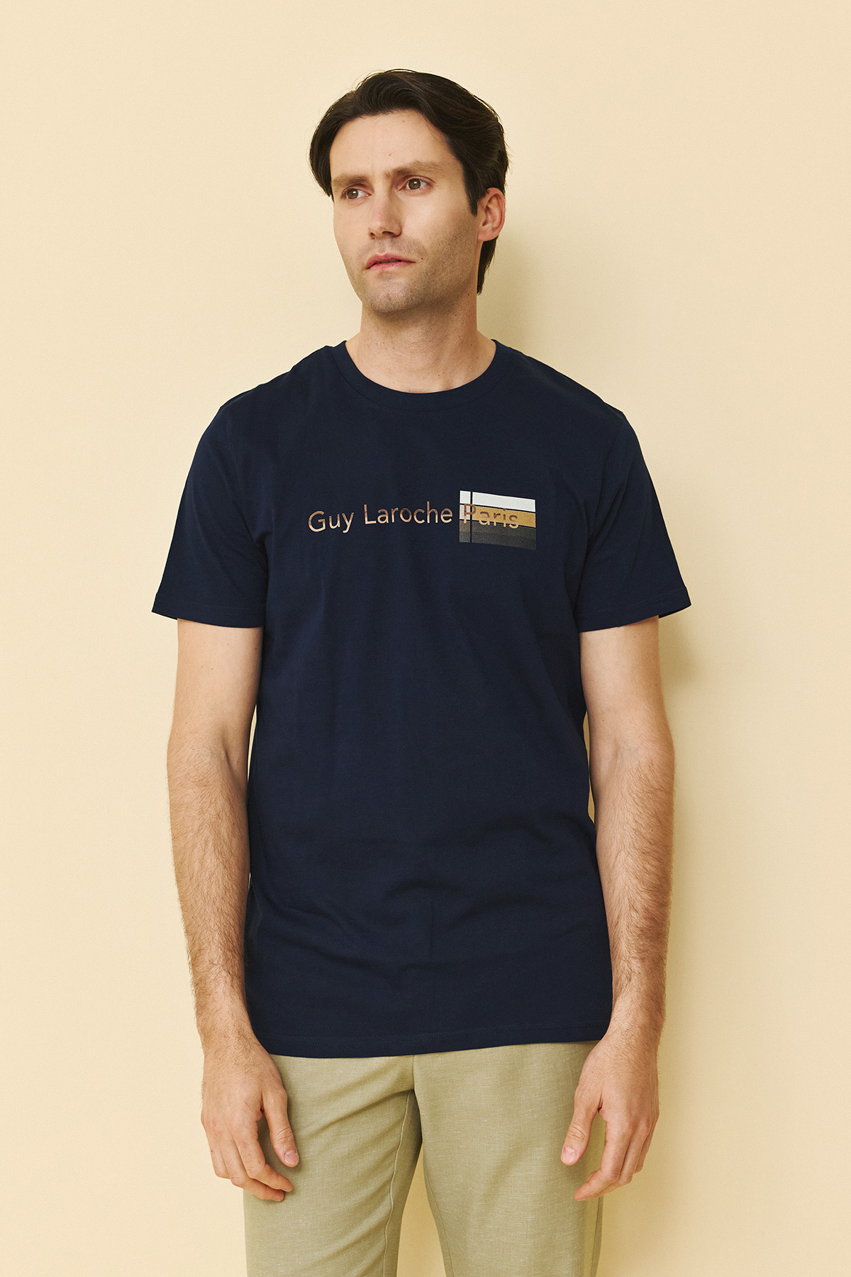 Guy Laroche Βαμβακερή Μπλούζα T-Shirt  σε Blue Χρώμα