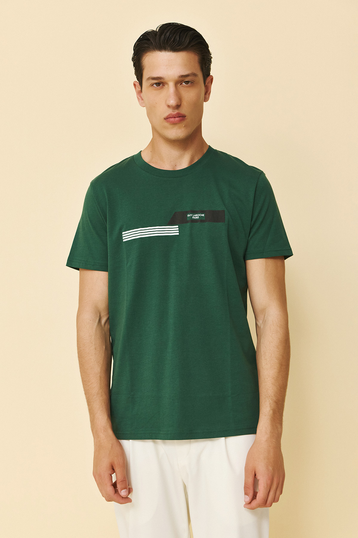 Guy Laroche Βαμβακερή Μπλούζα T-Shirt σε Green Χρώμα - Image 5