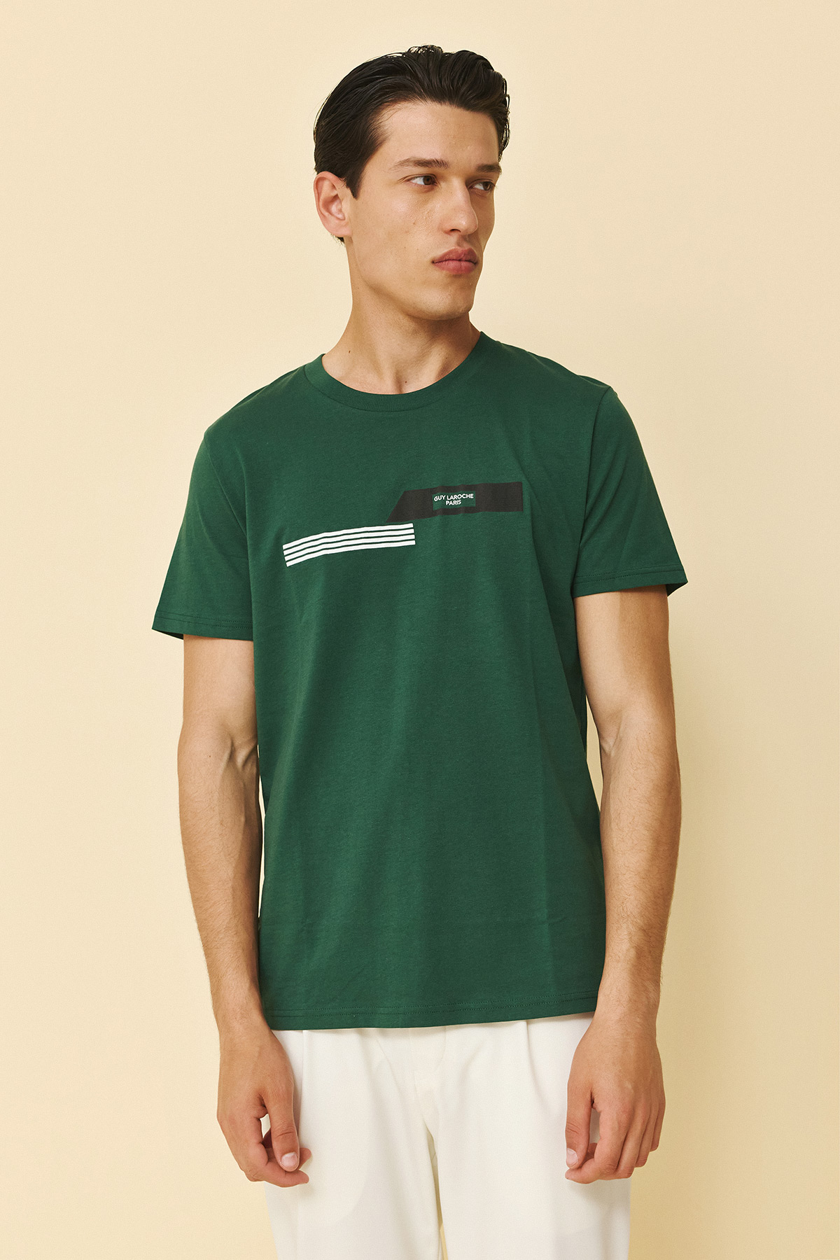Guy Laroche Βαμβακερή Μπλούζα T-Shirt  σε Green Χρώμα