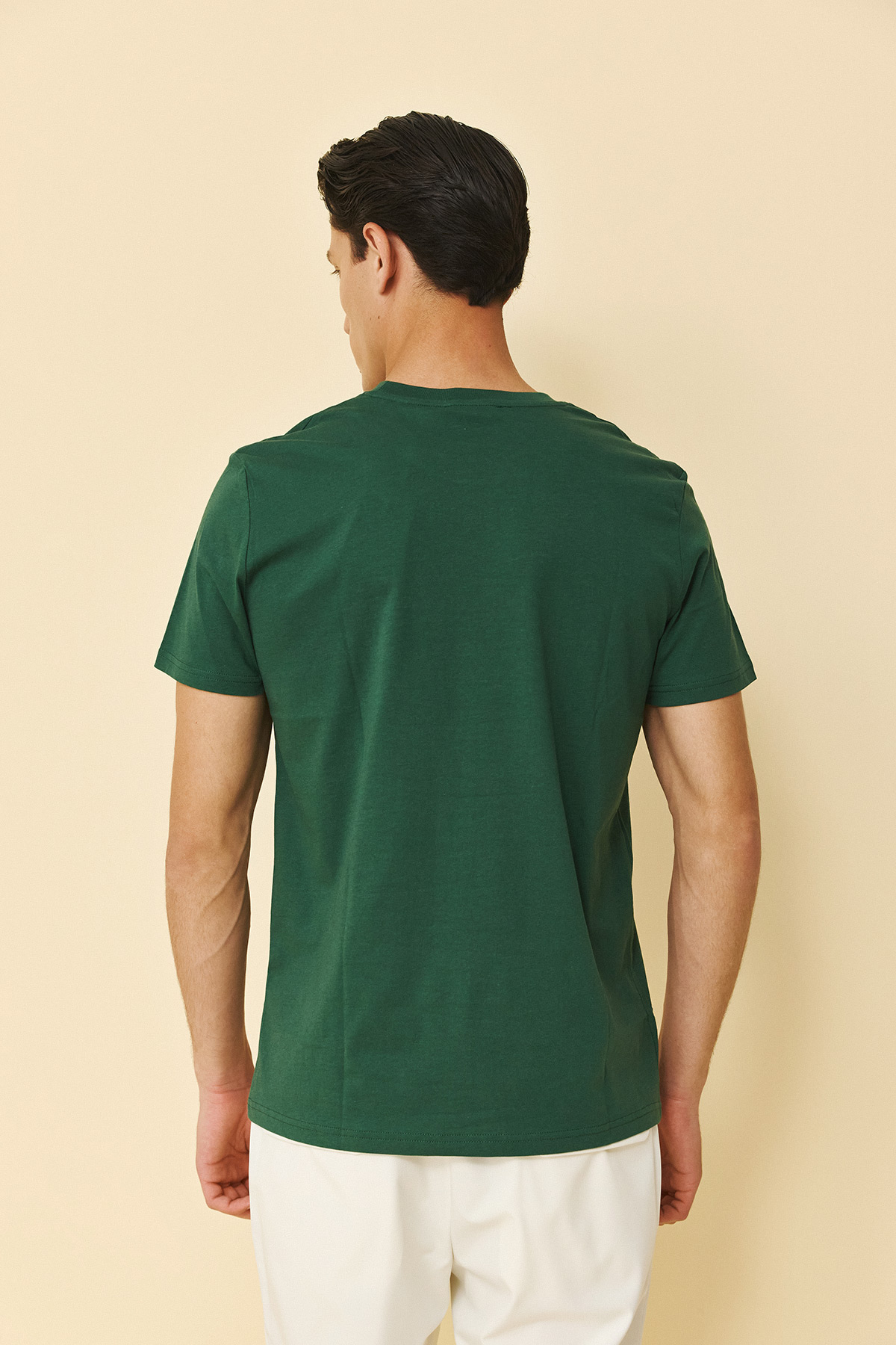 Guy Laroche Βαμβακερή Μπλούζα T-Shirt σε Green Χρώμα - Image 4