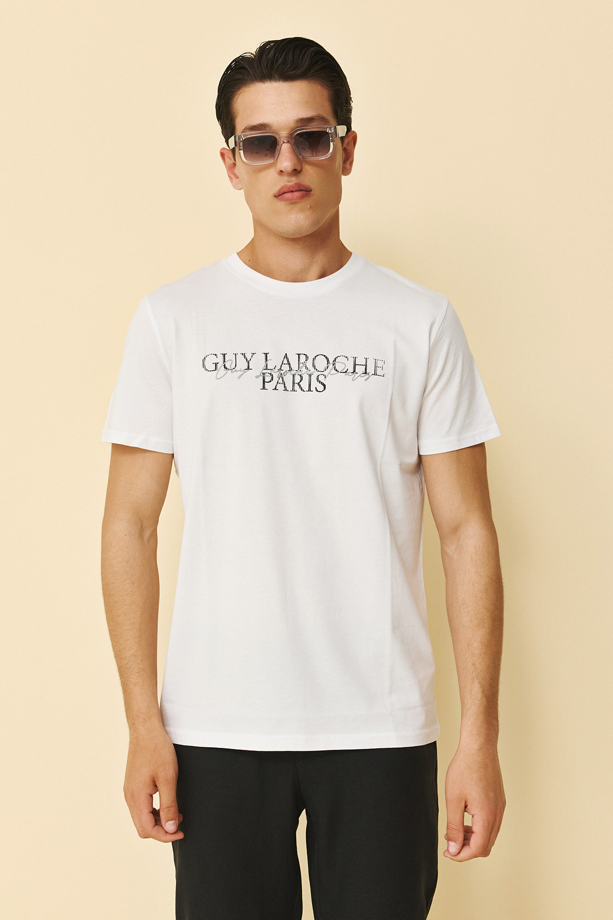 Guy Laroche Βαμβακερή Μπλούζα T-Shirt σε White Χρώμα - Image 5