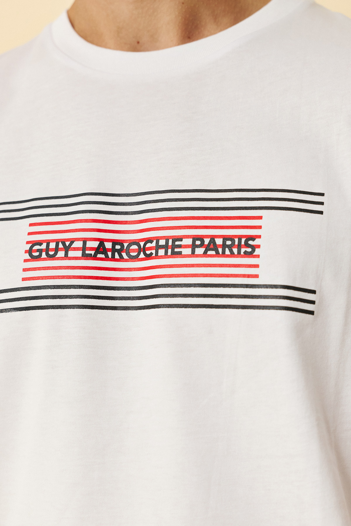 Guy Laroche Βαμβακερή Μπλούζα T-Shirt σε White Χρώμα - Image 3