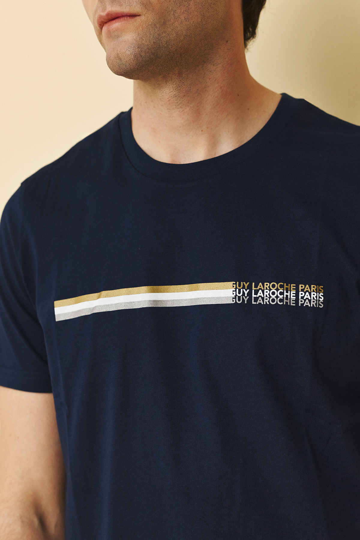 Alternative view of Guy Laroche Βαμβακερή Μπλούζα T-Shirt σε Blue Χρώμα