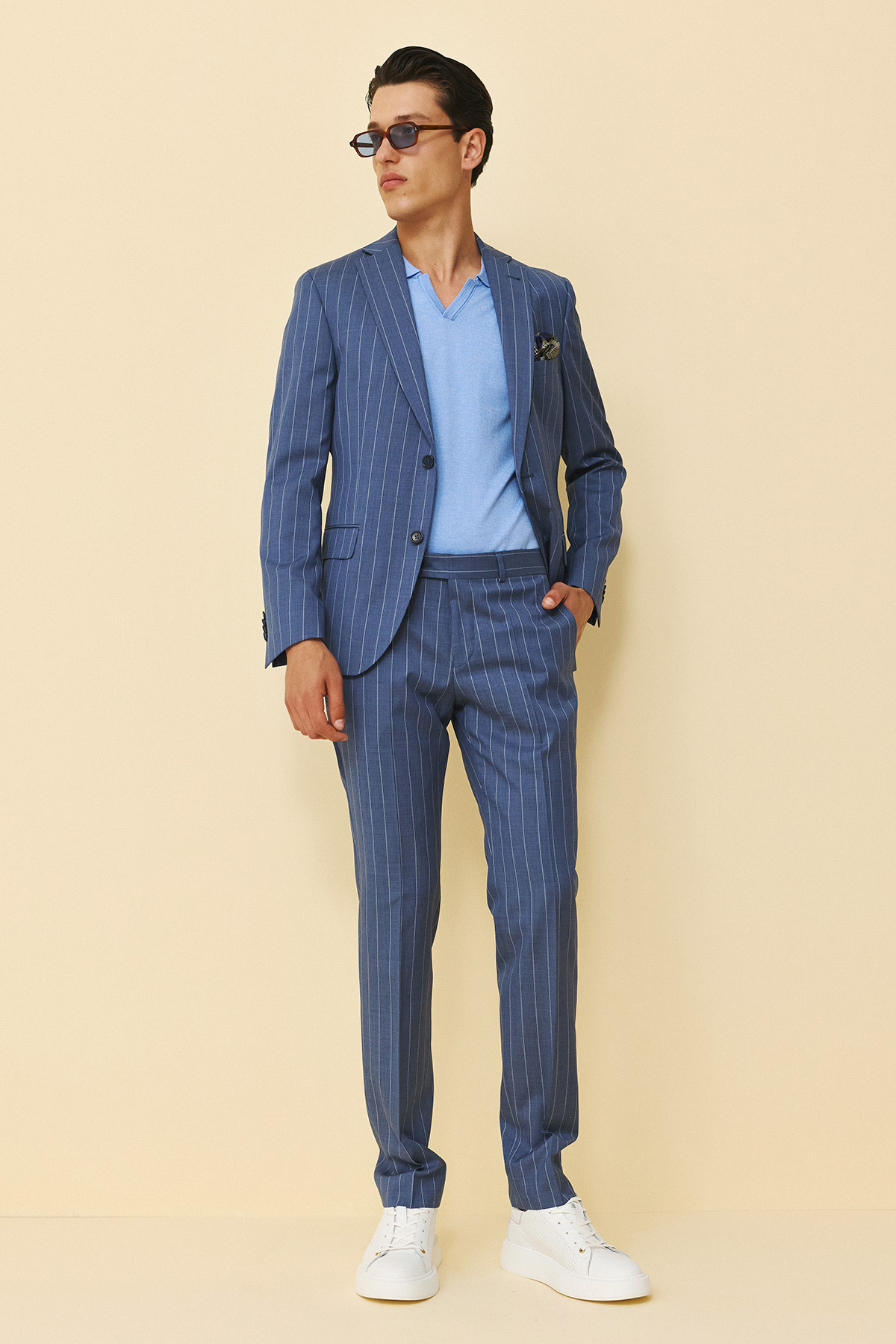 Alternative view of Bizzaro Κοστούμι ΜΙΣΟΦΟΔΡΟ 854-098 Slim Fit σε BEIGE Χρώμα