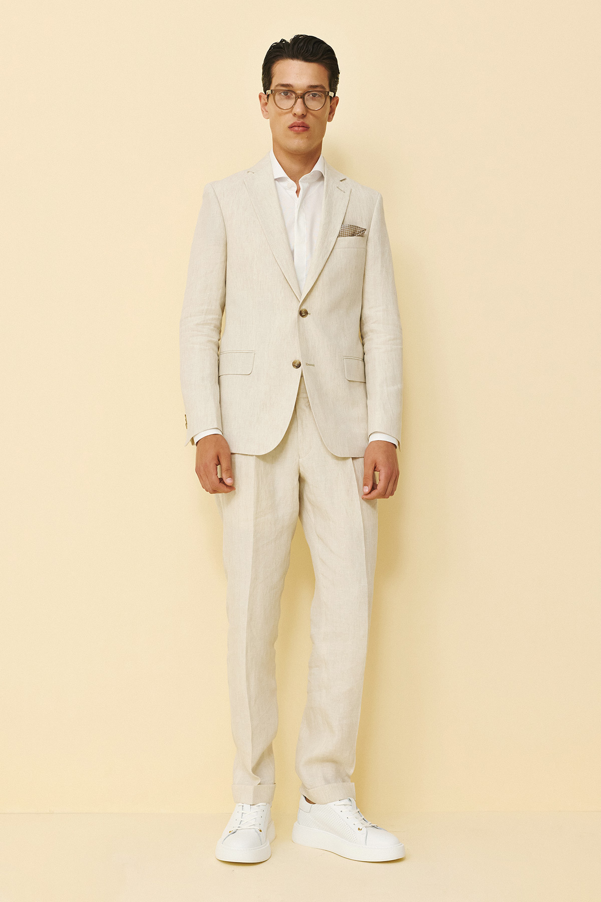 Bizzaro Κοστούμι ΜΙΣΟΦΟΔΡΟ 854-098 Slim Fit σε BEIGE Χρώμα - Image 4