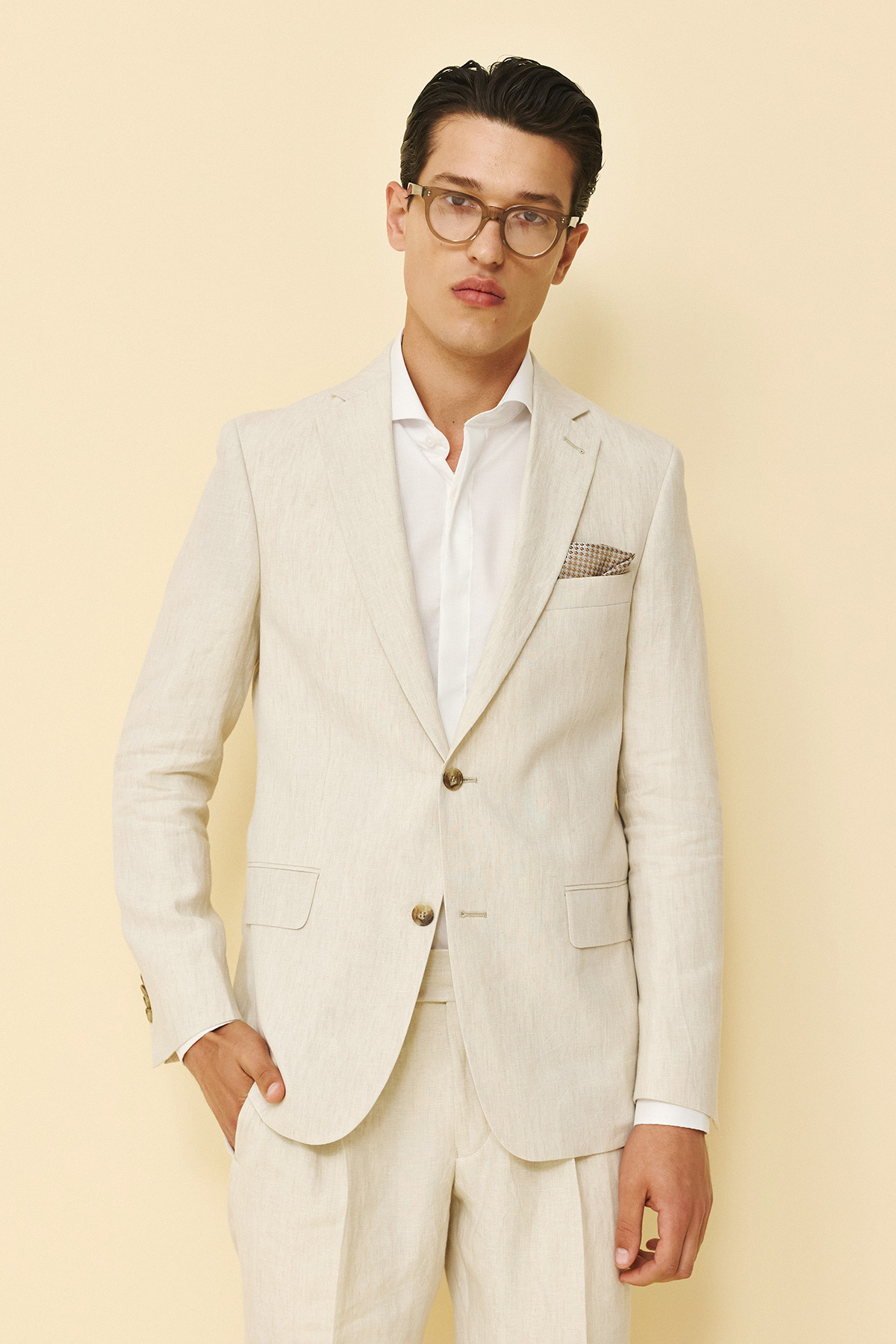 Bizzaro Κοστούμι ΜΙΣΟΦΟΔΡΟ  854-098 Slim Fit σε BEIGE Χρώμα
