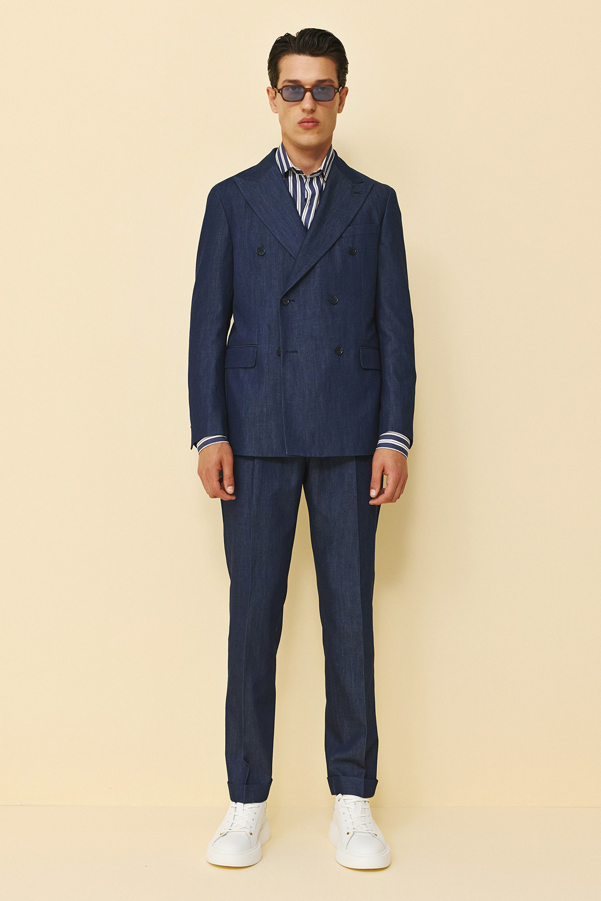Alternative view of Bizzaro Κοστούμι Σταυρωτό 757-098 Slim Fit σε BlUe Χρώμα