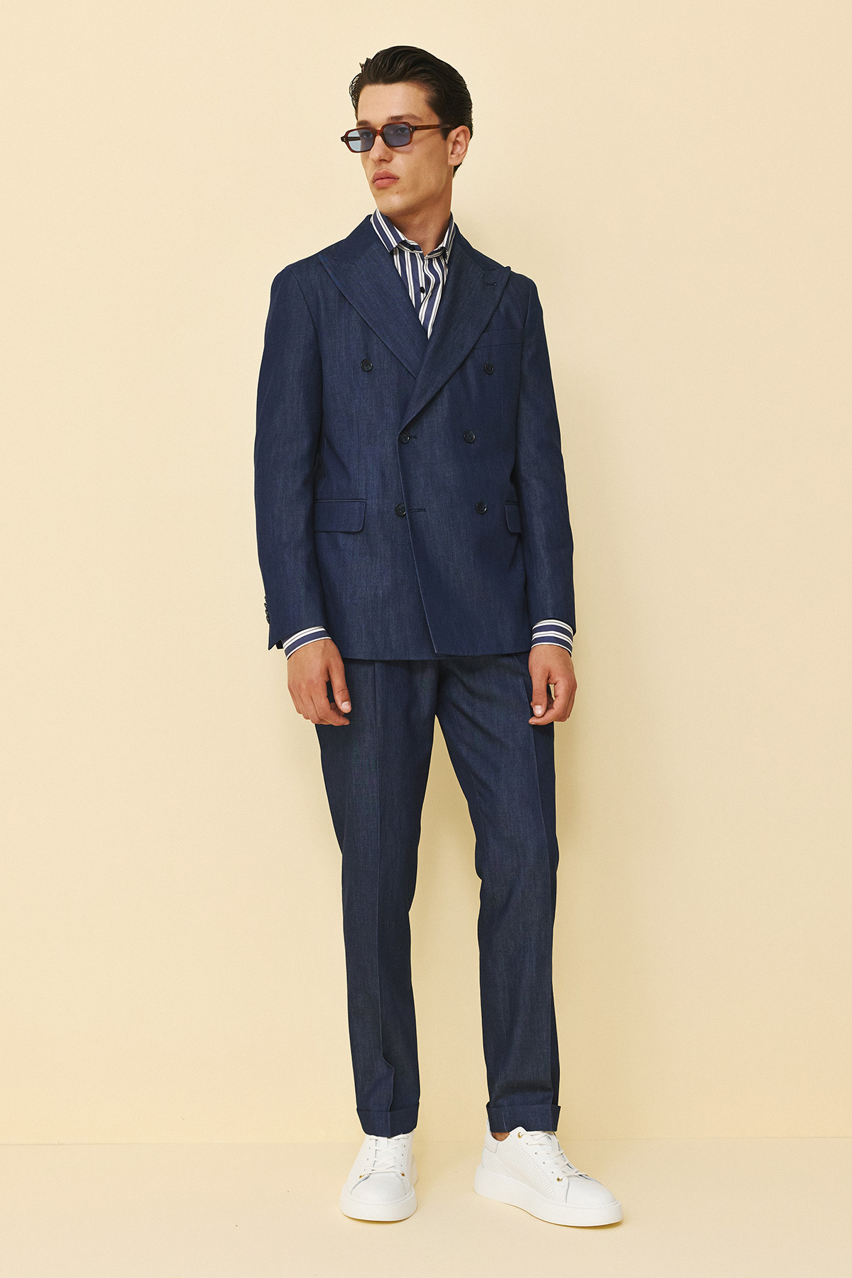 Bizzaro Κοστούμι Σταυρωτό 757-098 Slim Fit σε BlUe Χρώμα - Image 3