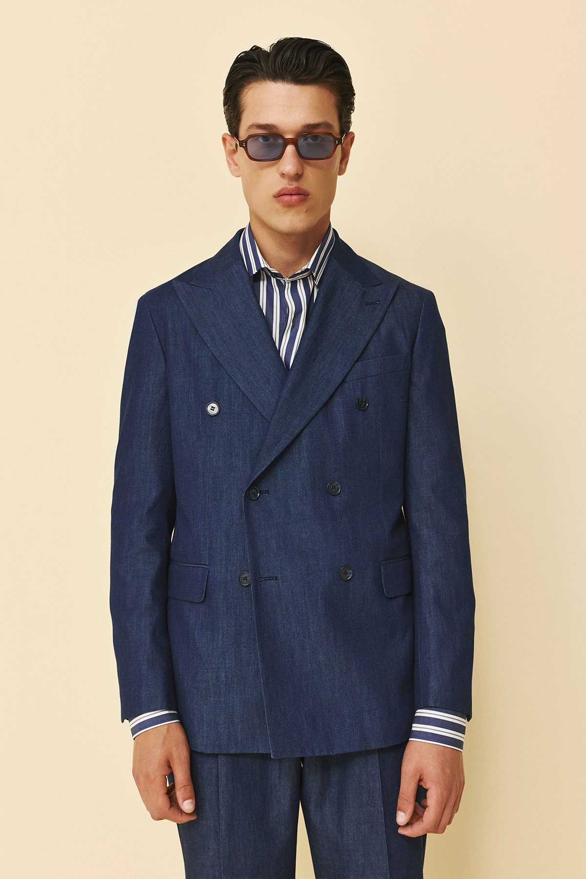 Bizzaro Κοστούμι Σταυρωτό 757-098 Slim Fit σε BlUe Χρώμα - Image 4