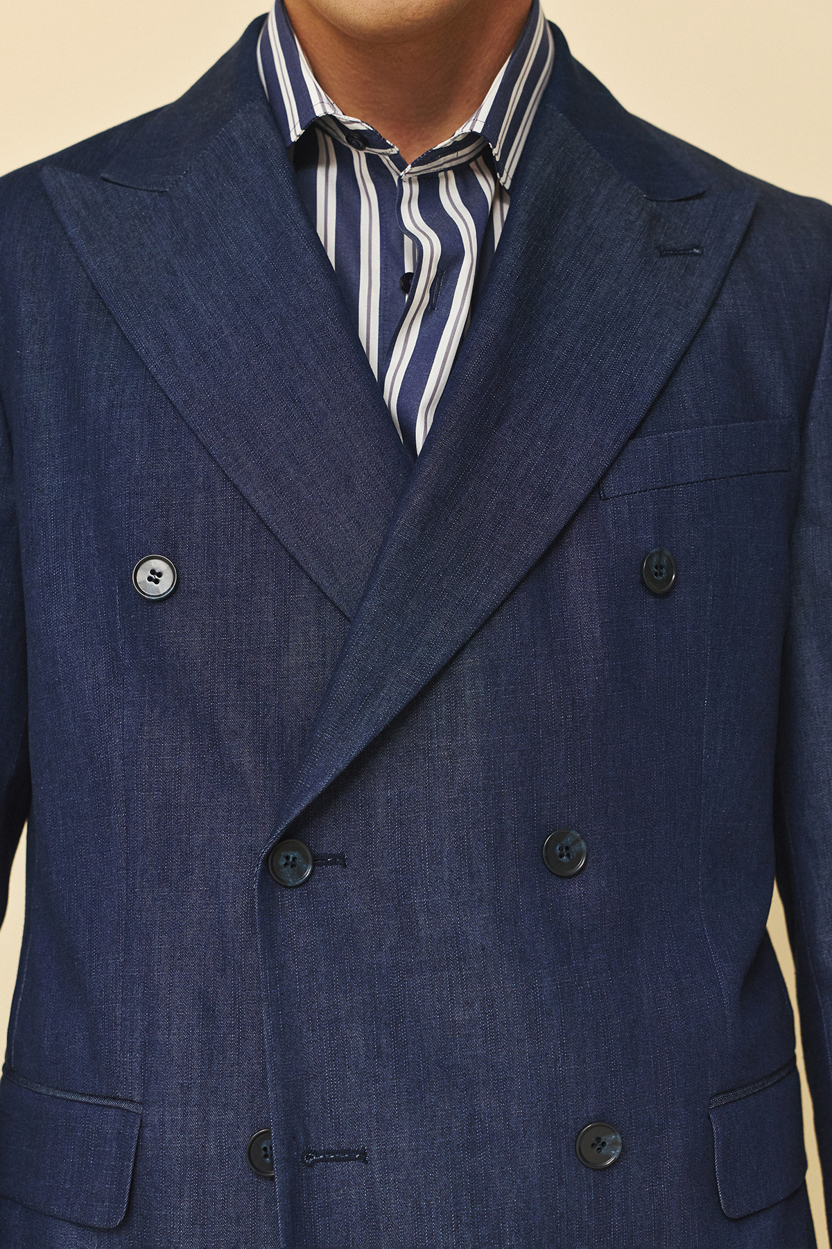 Bizzaro Κοστούμι Σταυρωτό 757-098 Slim Fit σε BlUe Χρώμα - Image 7