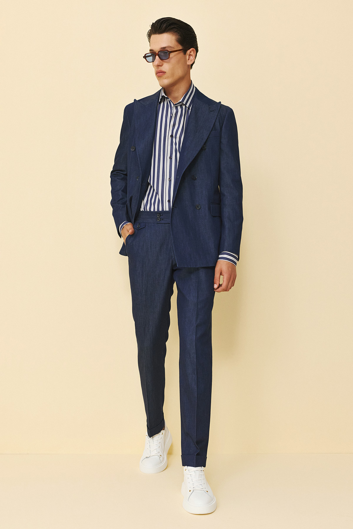 Bizzaro Κοστούμι Σταυρωτό 757-098 Slim Fit σε BlUe Χρώμα
