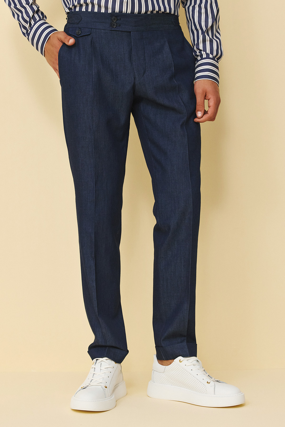 Bizzaro Κοστούμι Σταυρωτό 757-098 Slim Fit σε BlUe Χρώμα - Image 9