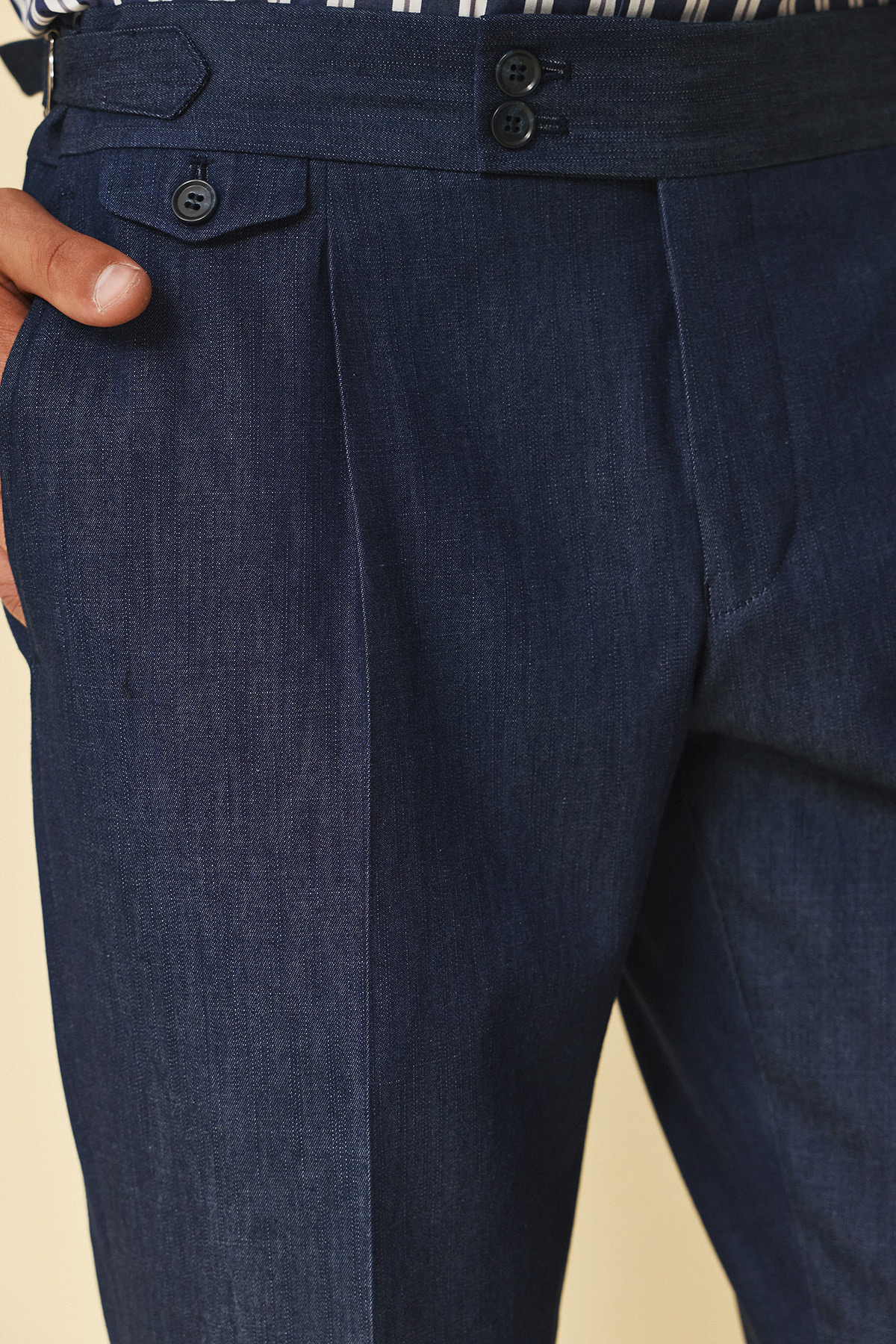 Bizzaro Κοστούμι Σταυρωτό 757-098 Slim Fit σε BlUe Χρώμα - Image 10