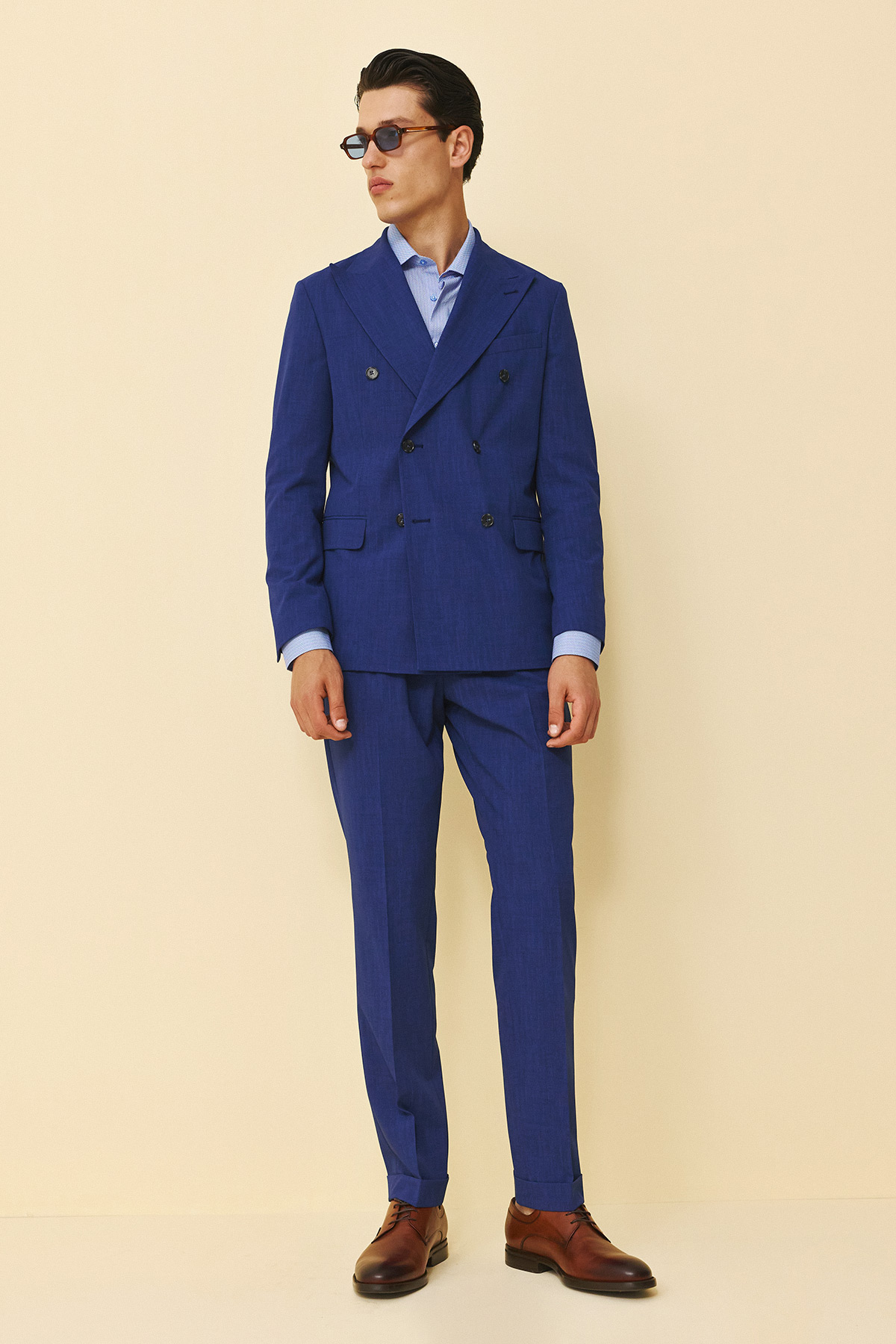Bizzaro Κοστούμι ΜΙΣΟΦΟΔΡΟ 854-098 Slim Fit σε BlUe Χρώμα - Image 10