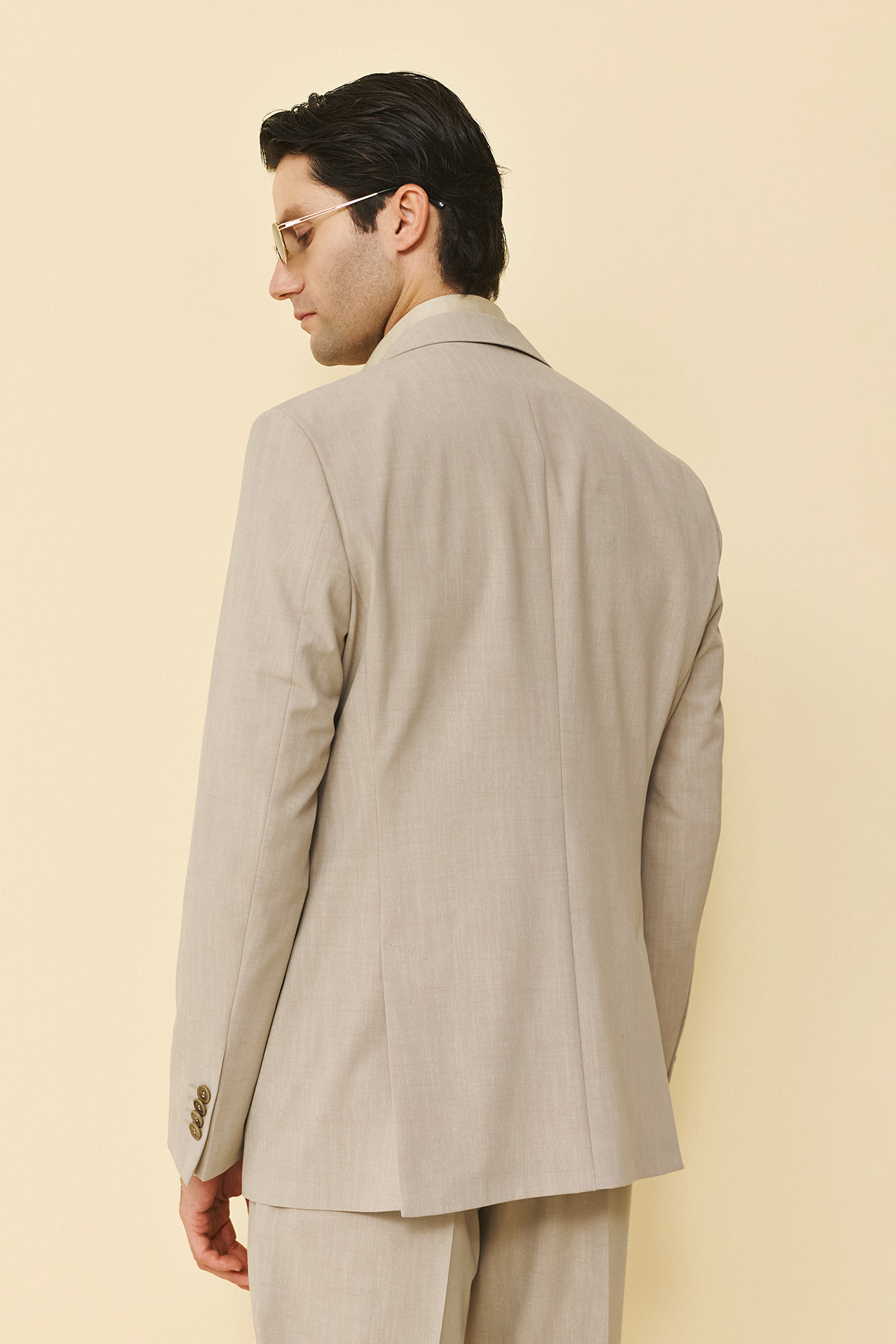 Bizzaro Κοστούμι ΜΙΣΟΦΟΔΡΟ 854-098 Slim Fit σε Elephant Χρώμα - Image 13