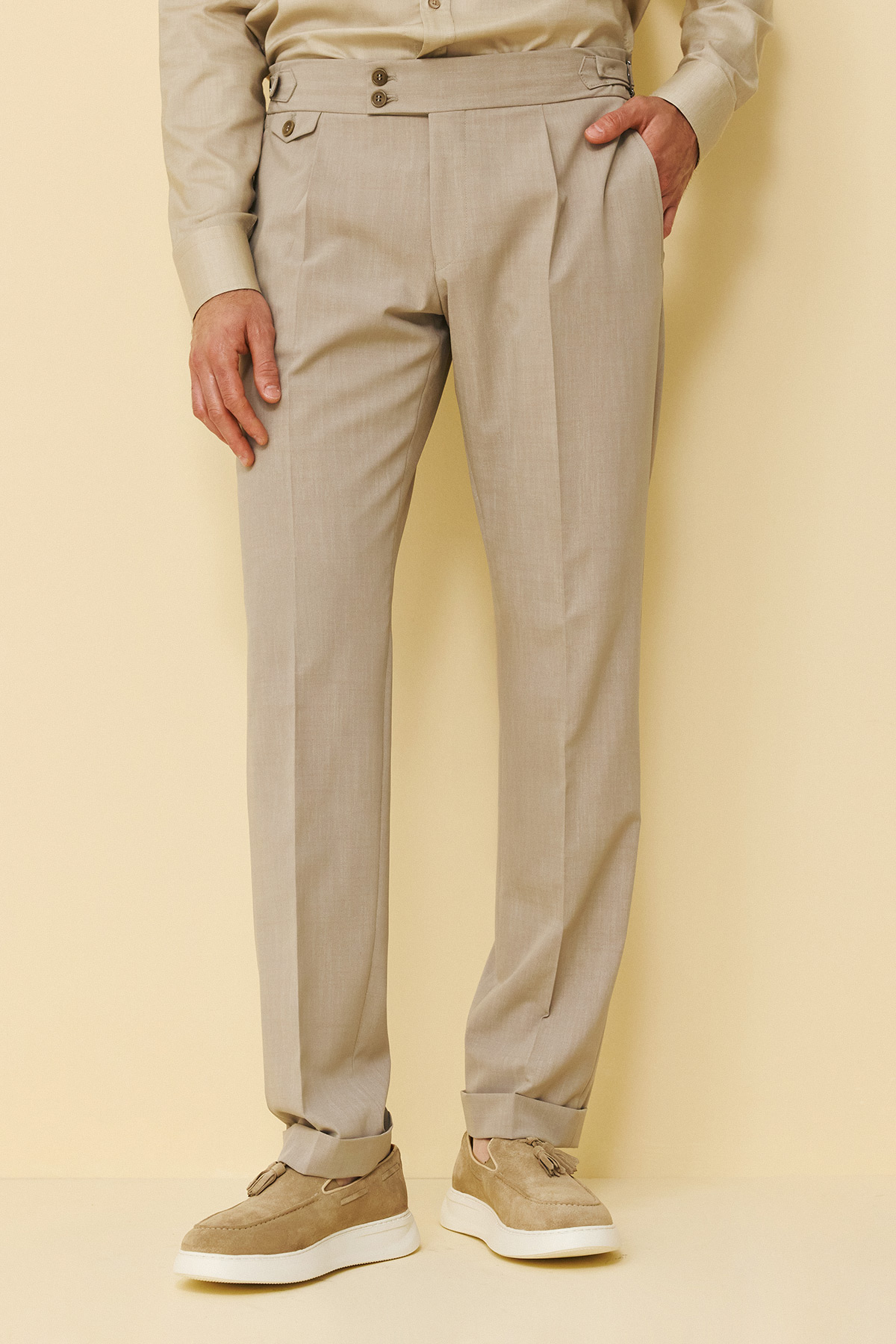 Bizzaro Κοστούμι ΜΙΣΟΦΟΔΡΟ 854-098 Slim Fit σε Elephant Χρώμα - Image 7
