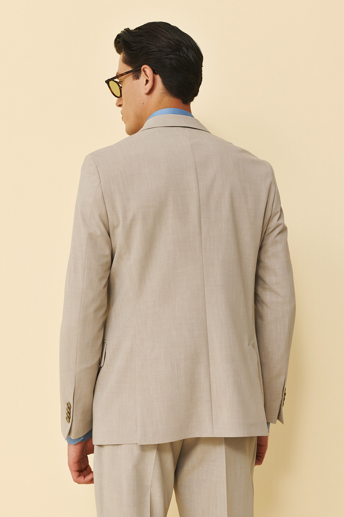 Bizzaro Κοστούμι ΜΙΣΟΦΟΔΡΟ 854-098 Slim Fit σε Elephant Χρώμα - Image 4
