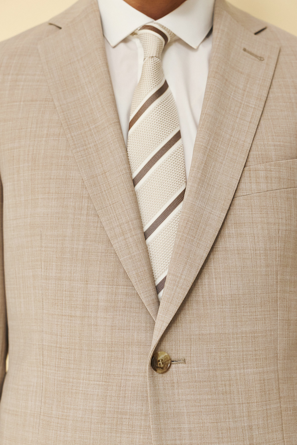 Bizzaro Κοστούμι ΜΙΣΟΦΟΔΡΟ 854-098 Slim Fit σε BEIGE Χρώμα - Image 10