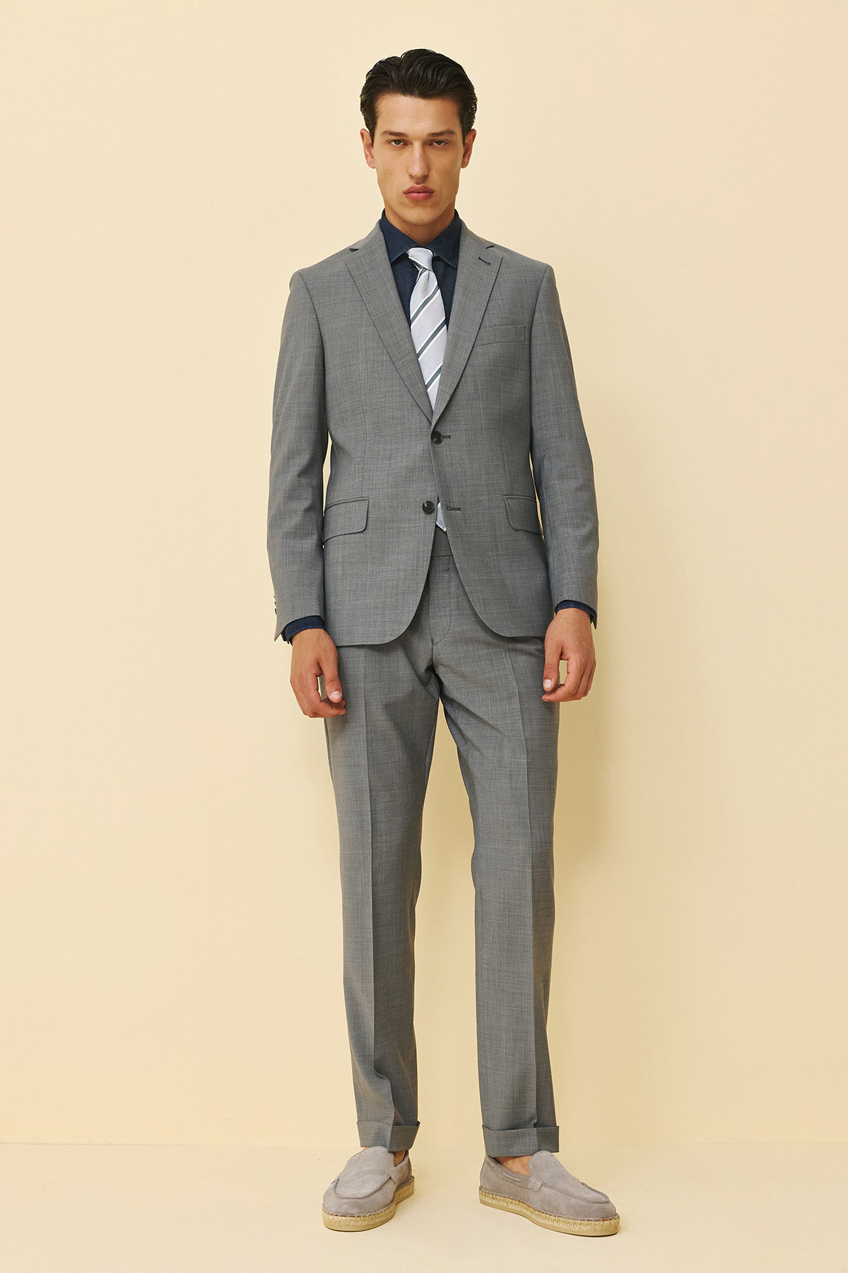 Alternative view of Bizzaro Κοστούμι ΜΙΣΟΦΟΔΡΟ  854-098 Slim Fit σε GREY Χρώμα