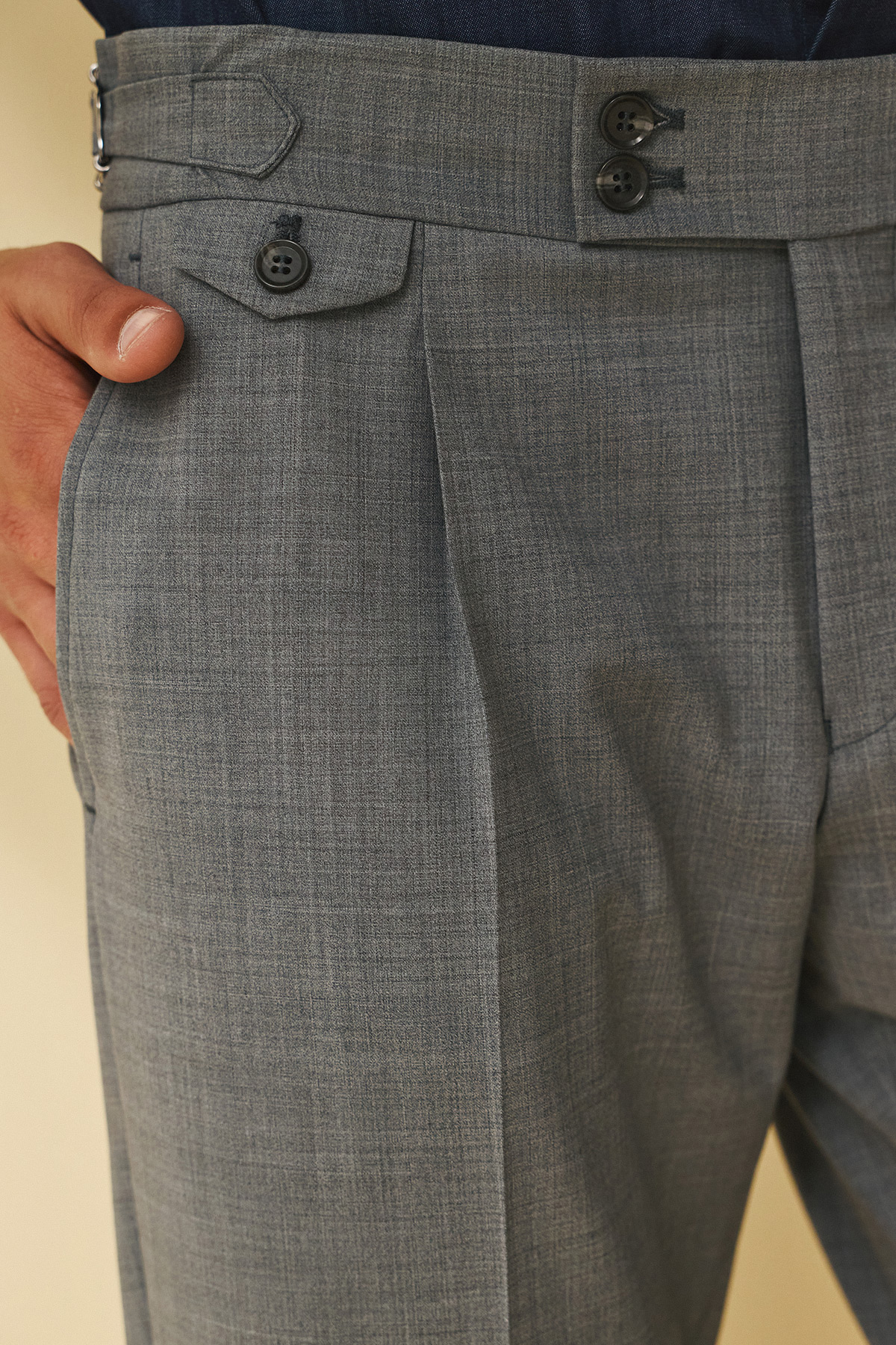 Bizzaro Κοστούμι ΜΙΣΟΦΟΔΡΟ 854-098 Slim Fit σε GREY Χρώμα - Image 7