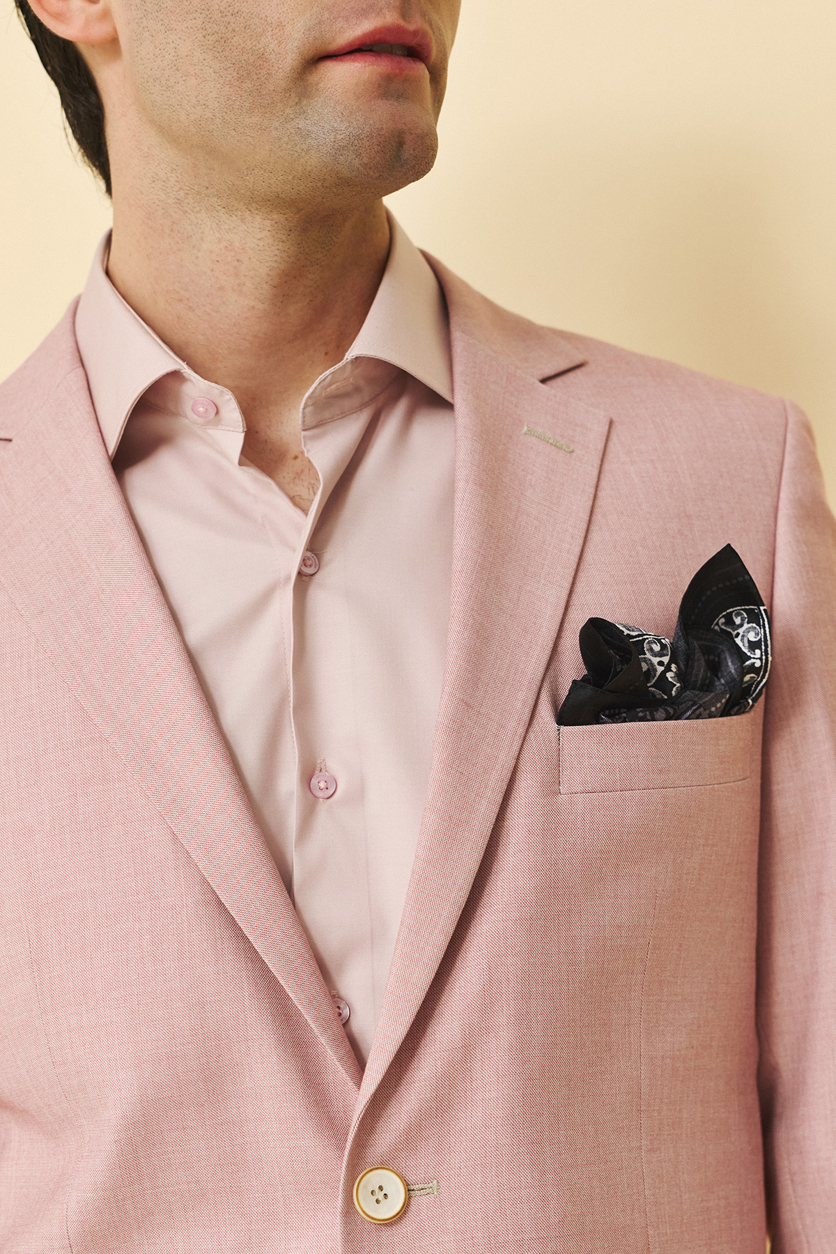 Bizzaro Κοστούμι 855-081 Slim Fit σε Ροζ Χρώμα - Image 5