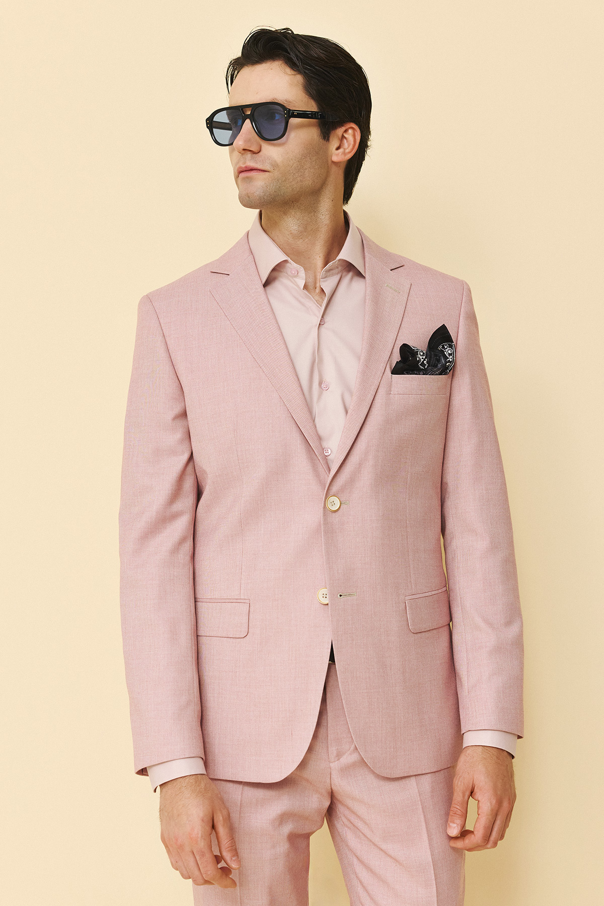 Bizzaro Κοστούμι 855-081 Slim Fit σε Ροζ Χρώμα - Image 6