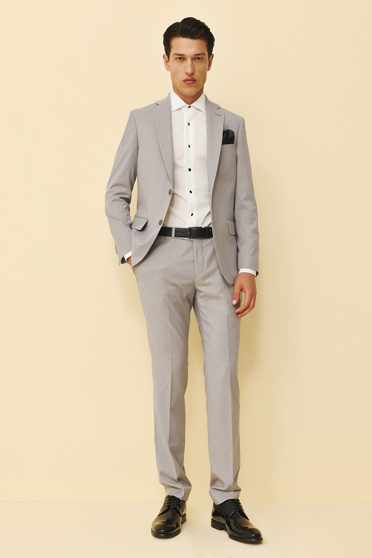 Guy Laroche Κοστούμι 10121-081 Slim Fit σε GREY Χρώμα