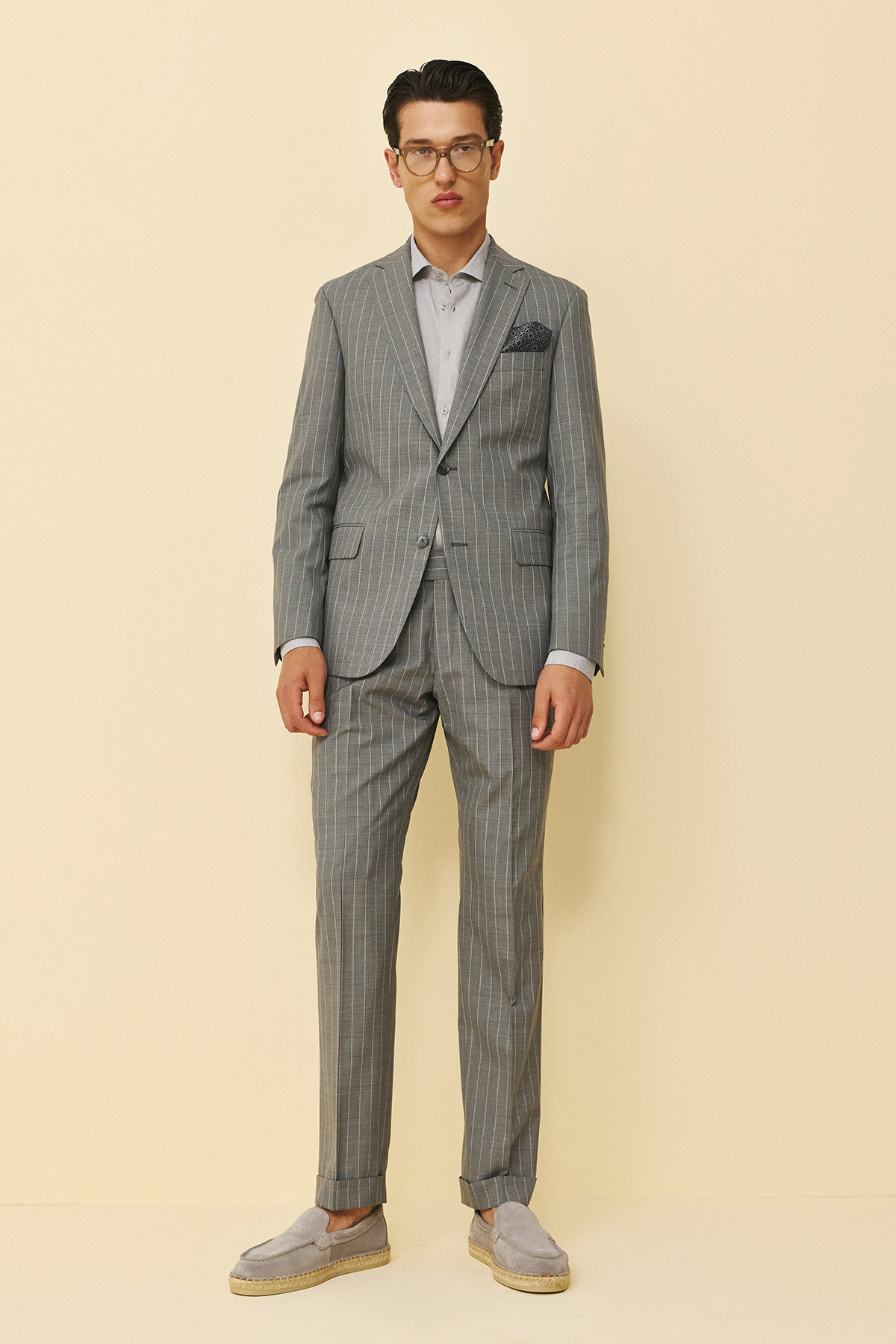 Guy Laroche Κοστούμι ΜΙΣΟΦΟΔΡΟ 854 Slim Fit σε GREY Χρώμα - Image 3